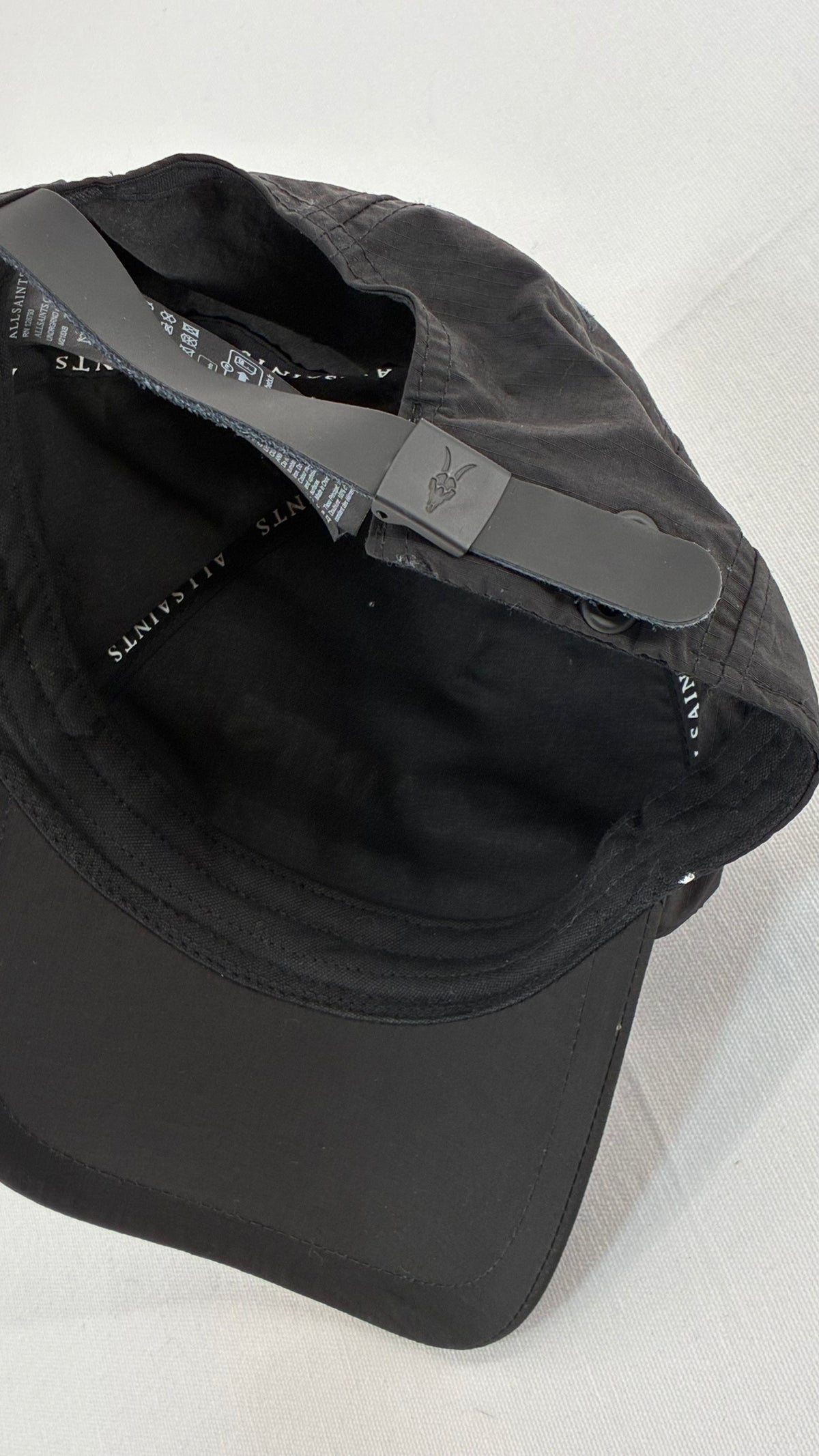 Vintage ALLSAINTS Black Embroidered UNDERGROUND Logo Baseball Cap