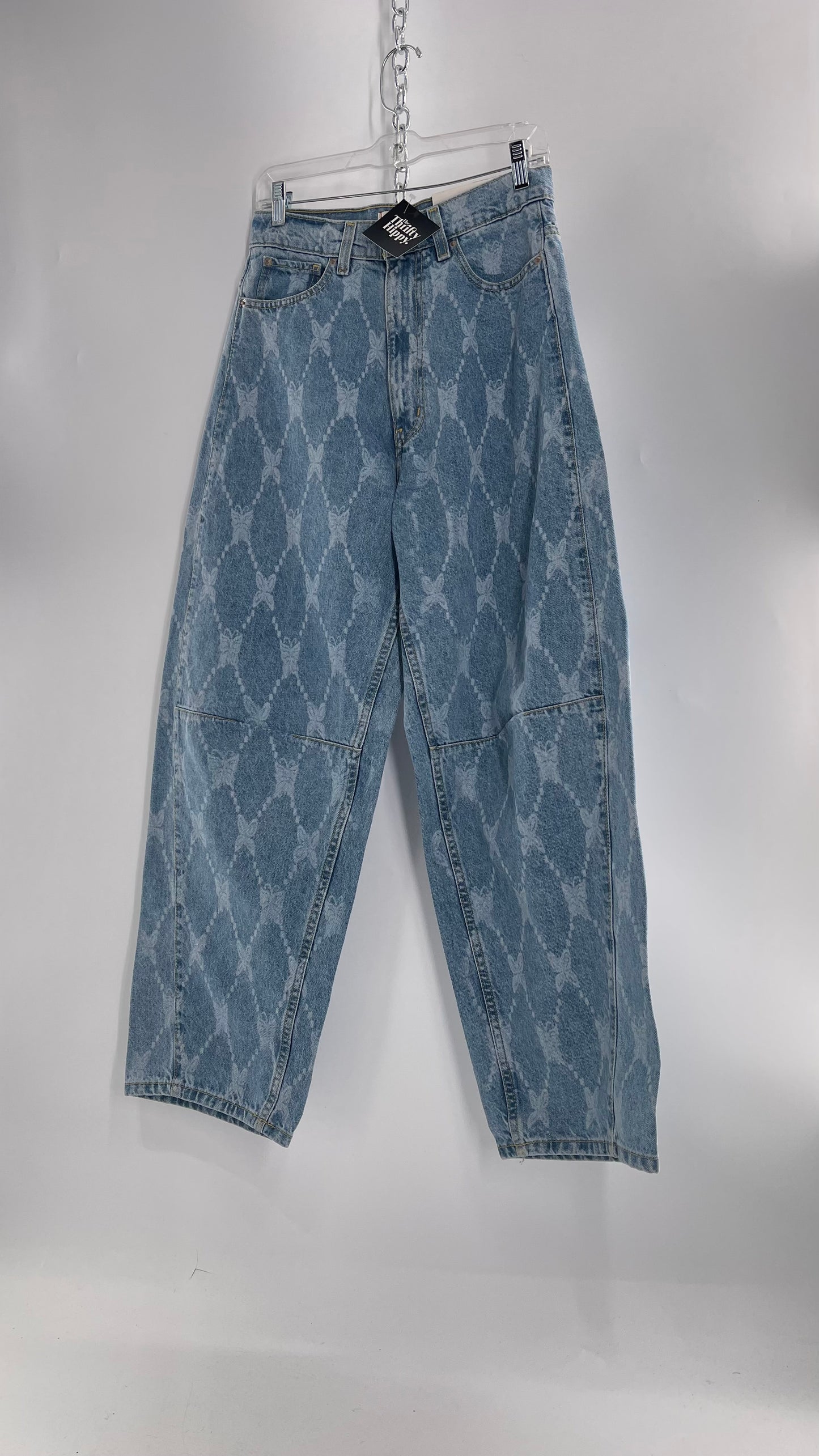 BDG Baggy Bleached Butterfly Jeans with Tags Attached (27)