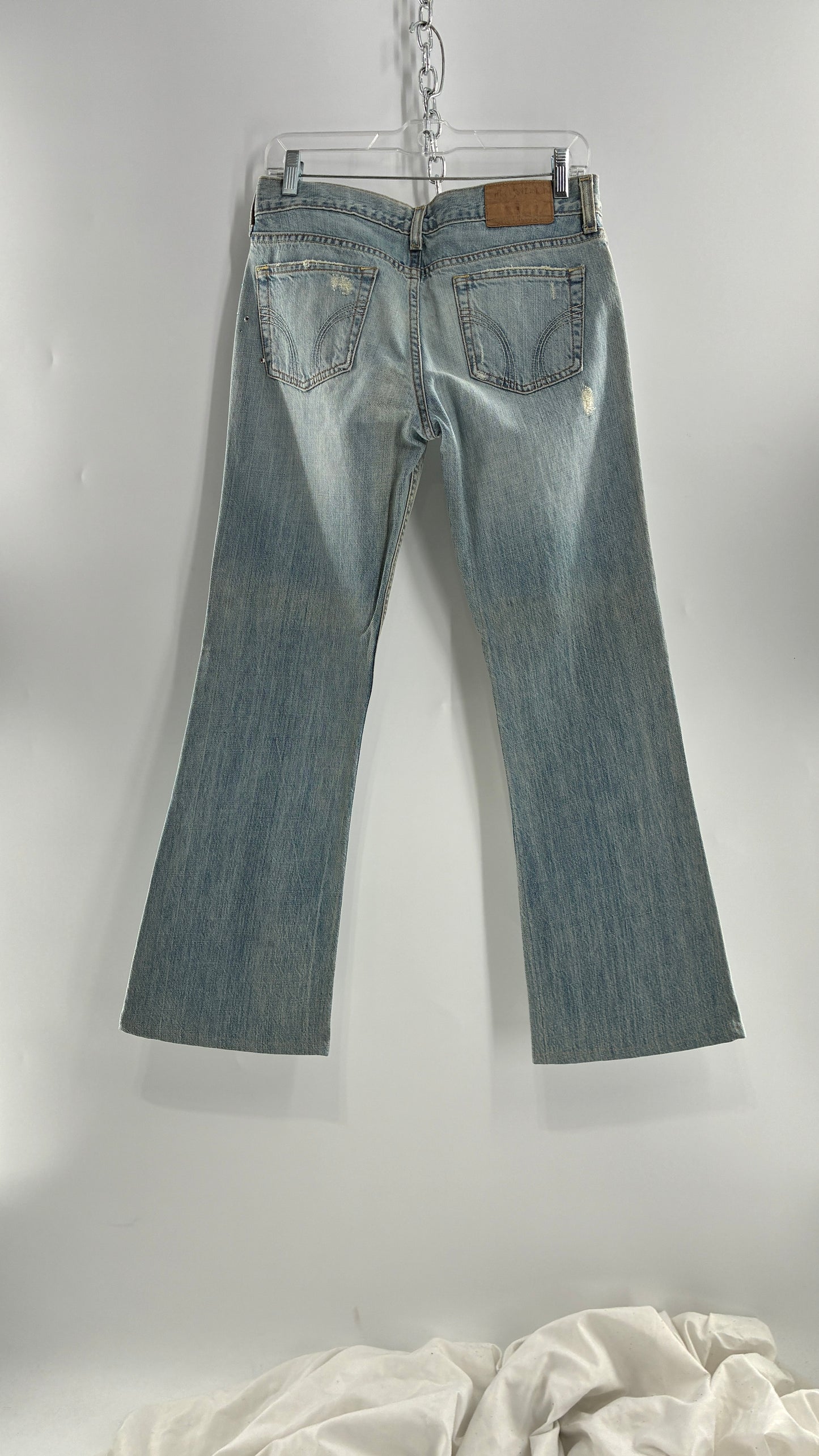 Vintage HOLLISTER Light Wash Distressed Jeans with Rhinestone Details (7)