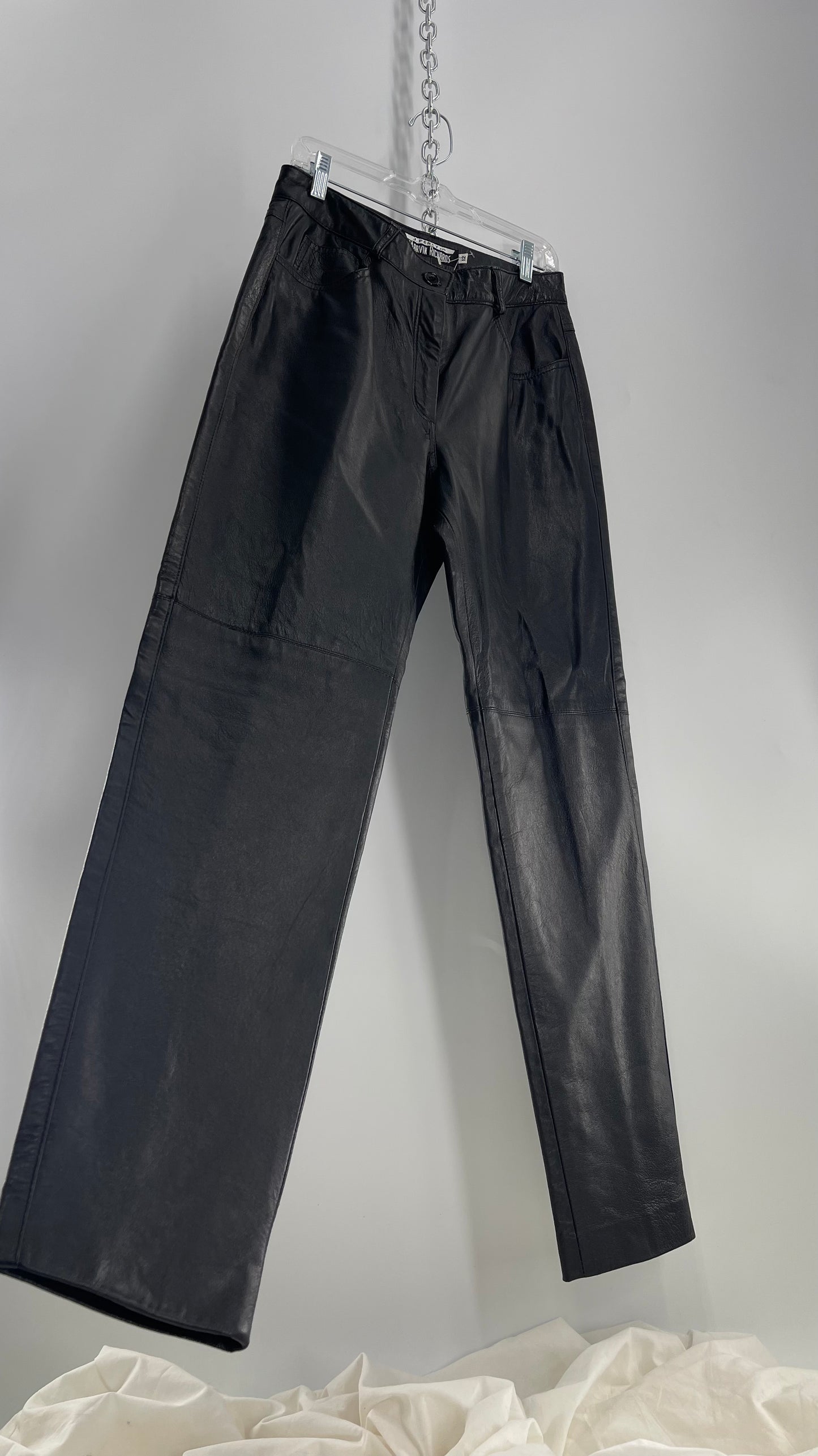 Vintage J. Percy for Marvin Richards Black Leather Pants (12)