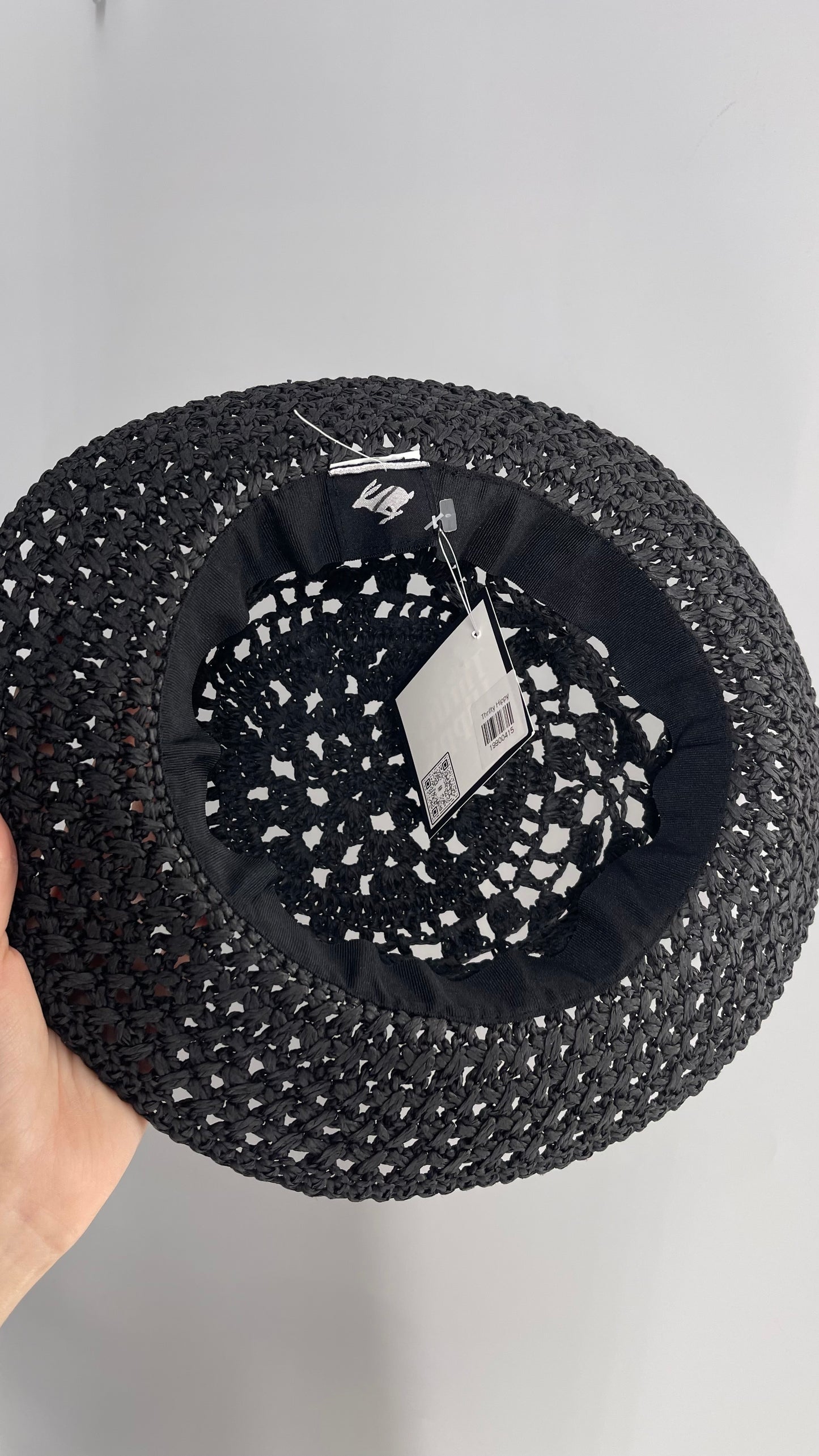 Peter Rabbit Black Straw Sun Hat