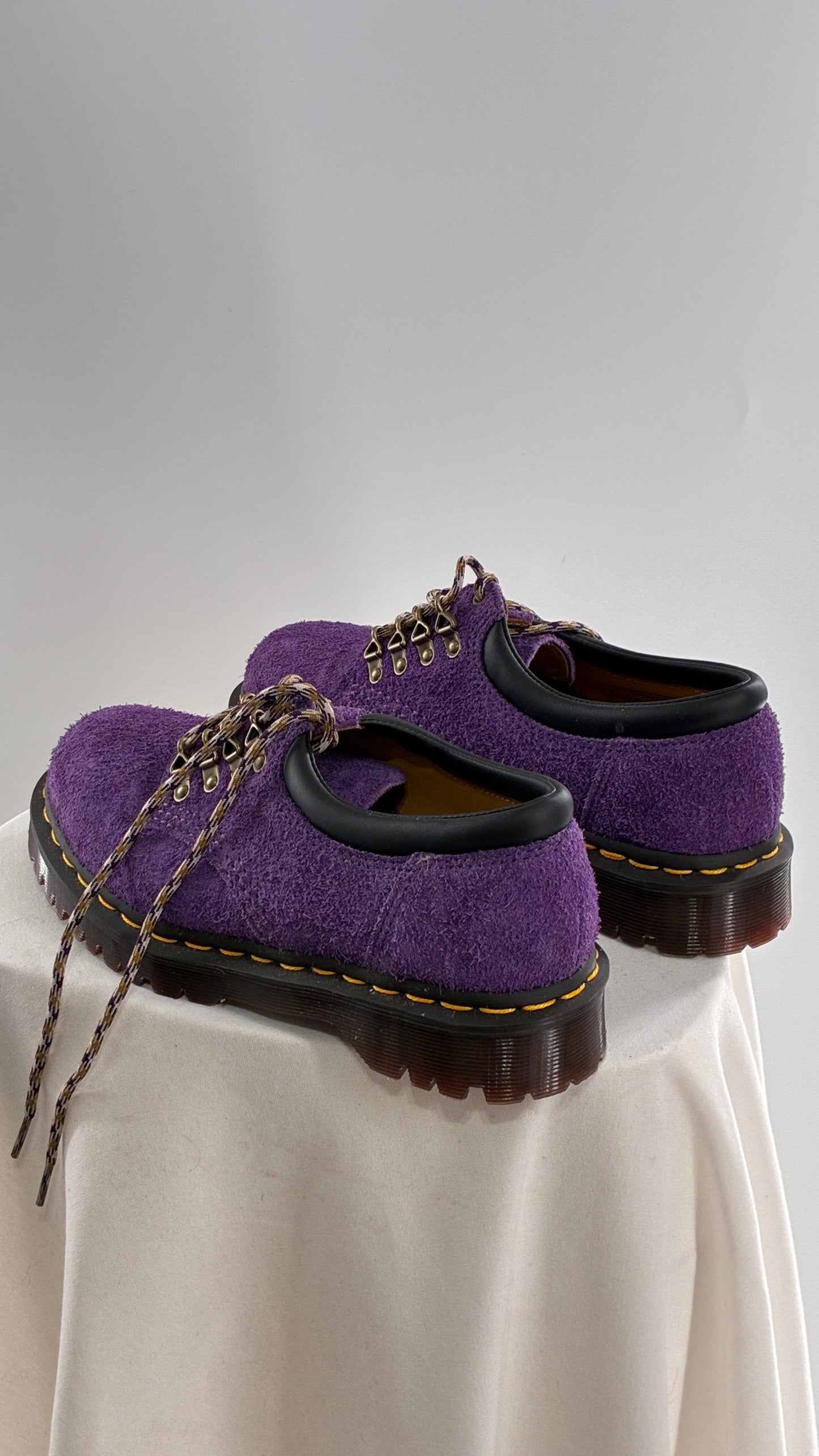 Vintage Dr. Martens 8053 Ben Purple Suede Leather Oxford Sneakers (6)