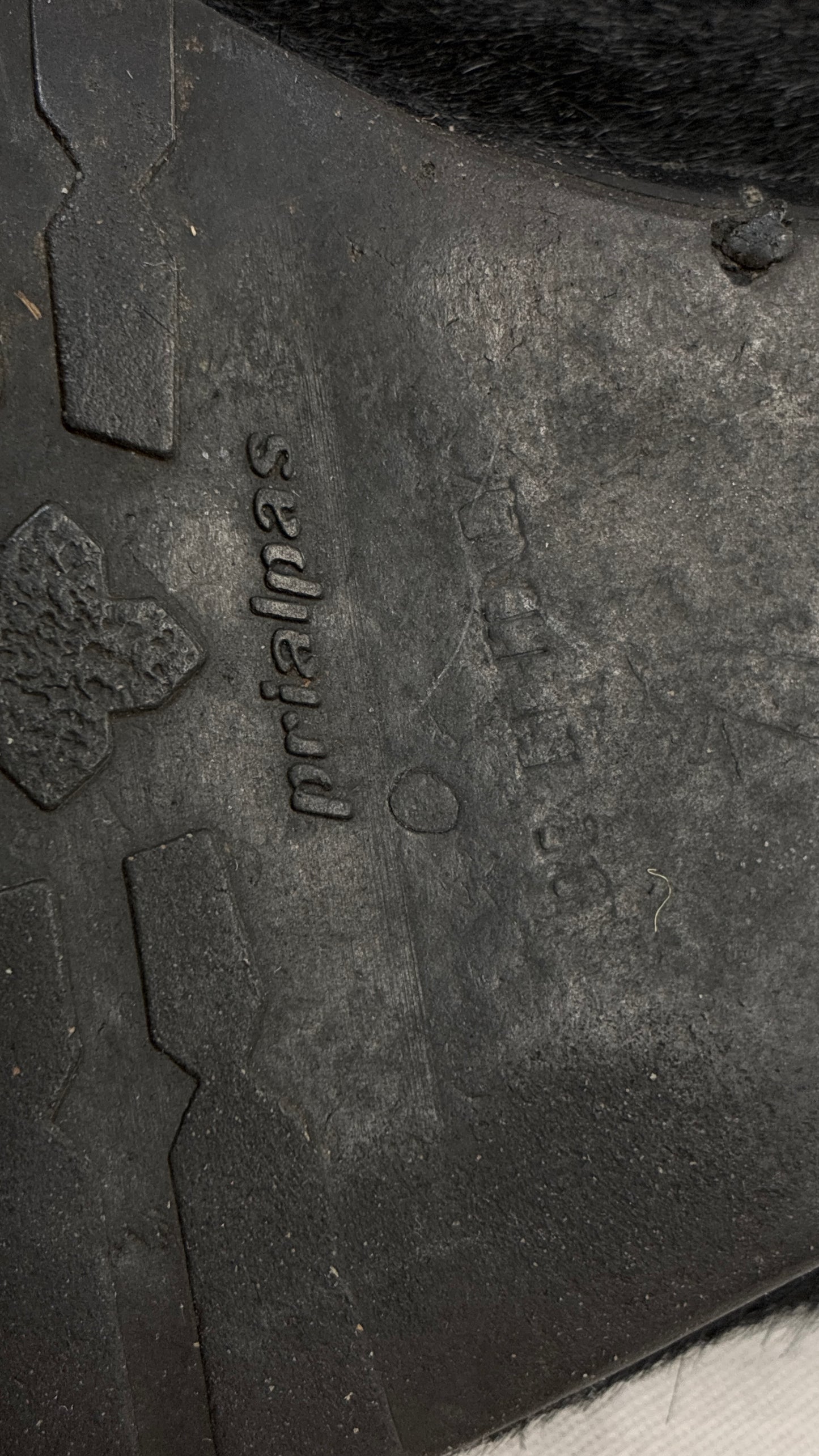 Vintage MIGLIORINI Black Genuine Calf Hair/Fur Boots with Heel, Made in Italy (7.5)