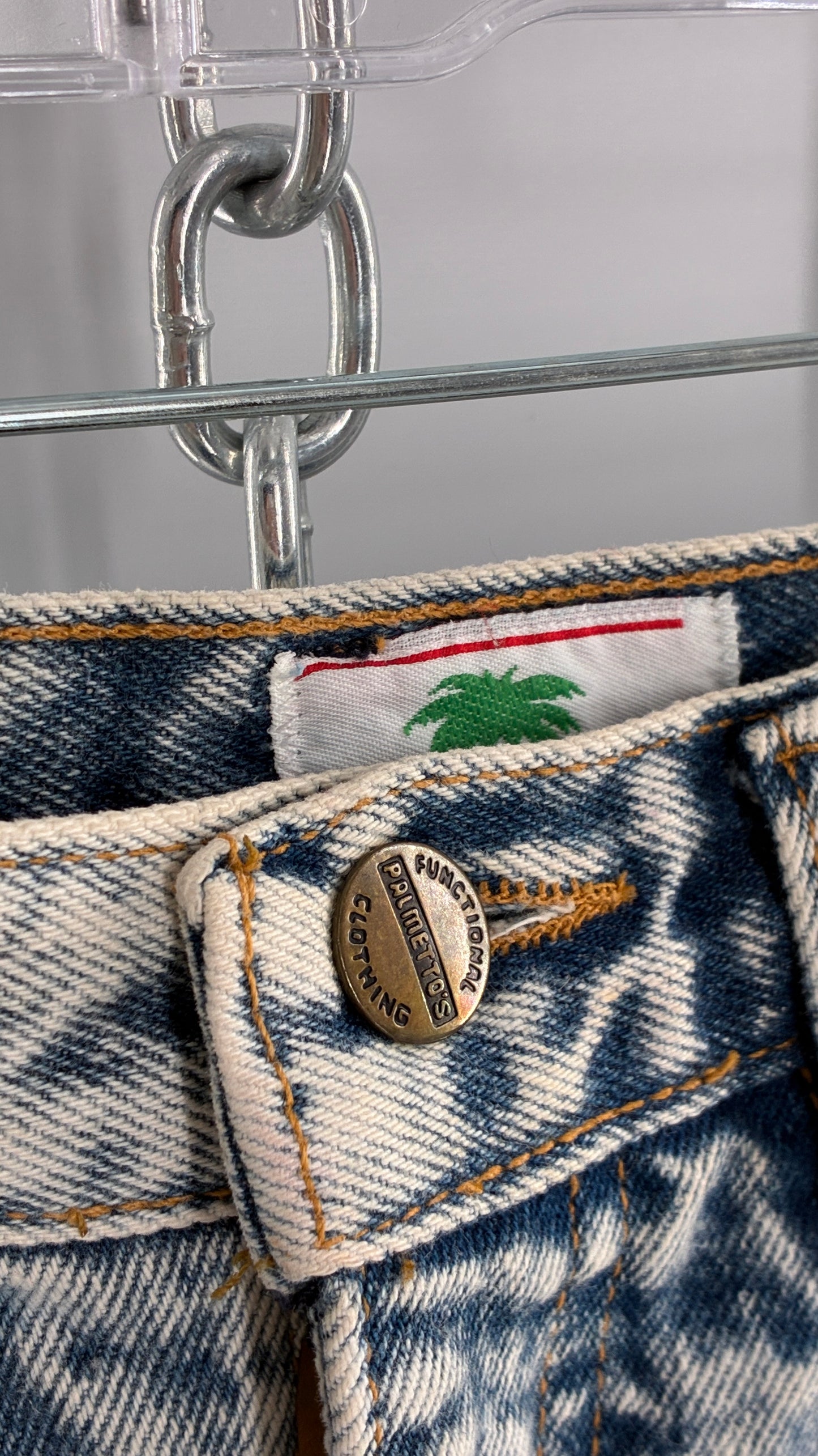 Vintage PALMETTOS Acid Washed Skirt with Slanted Pockets (5)