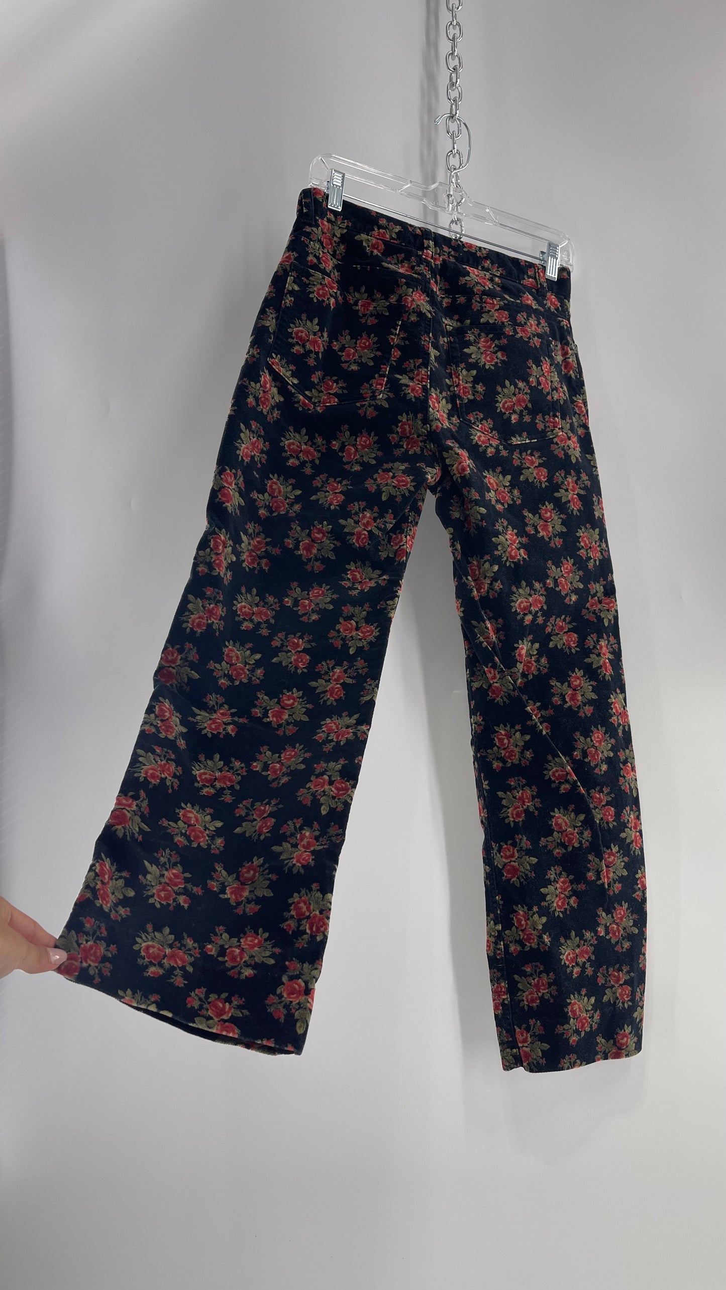 JONES New York Vintage Velvet Velour Floral Stretch Jeans (4)