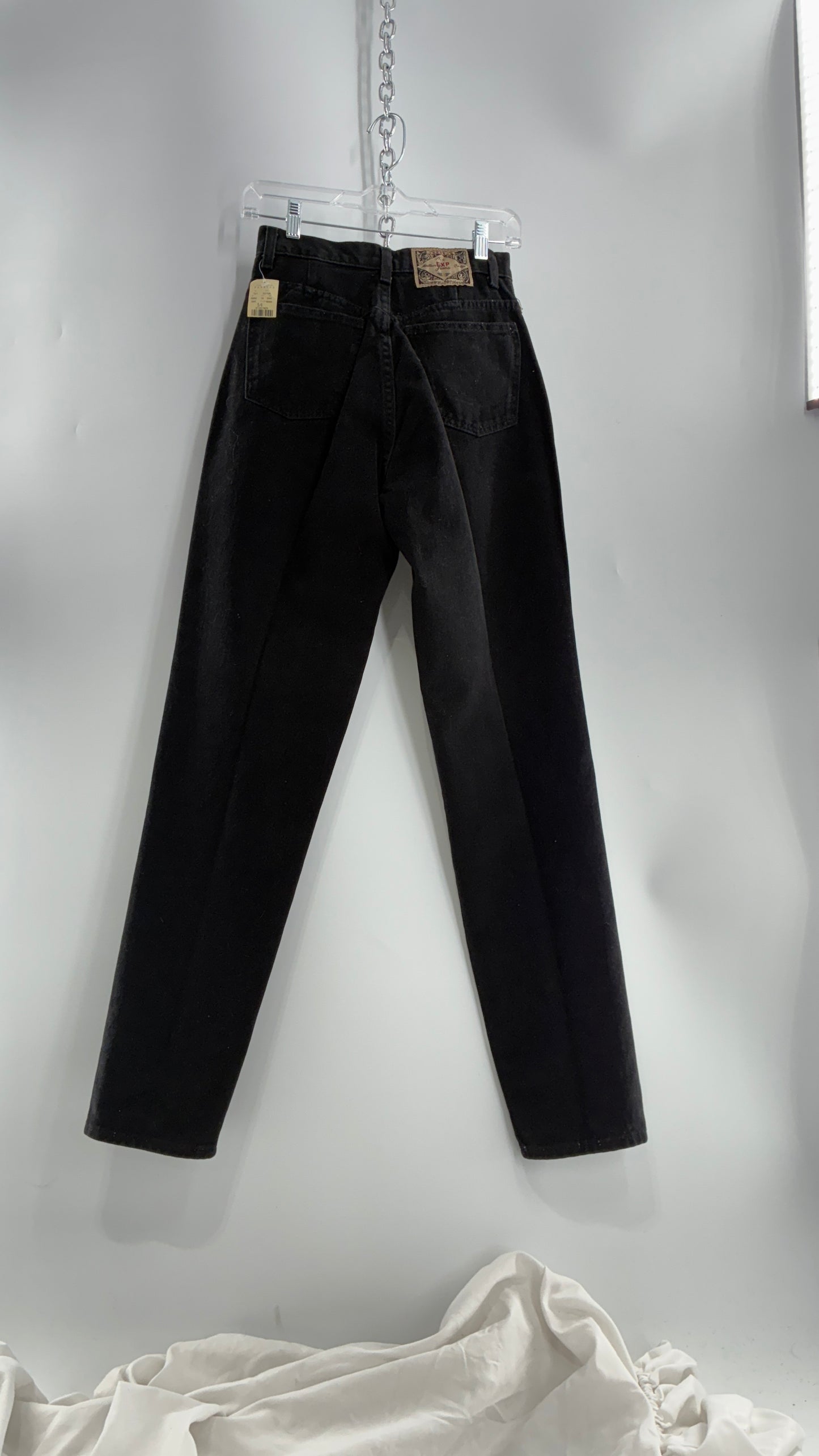 Deadstock Vintage 1980s EXPRESS Black High Waisted Mom Jean (5/6)