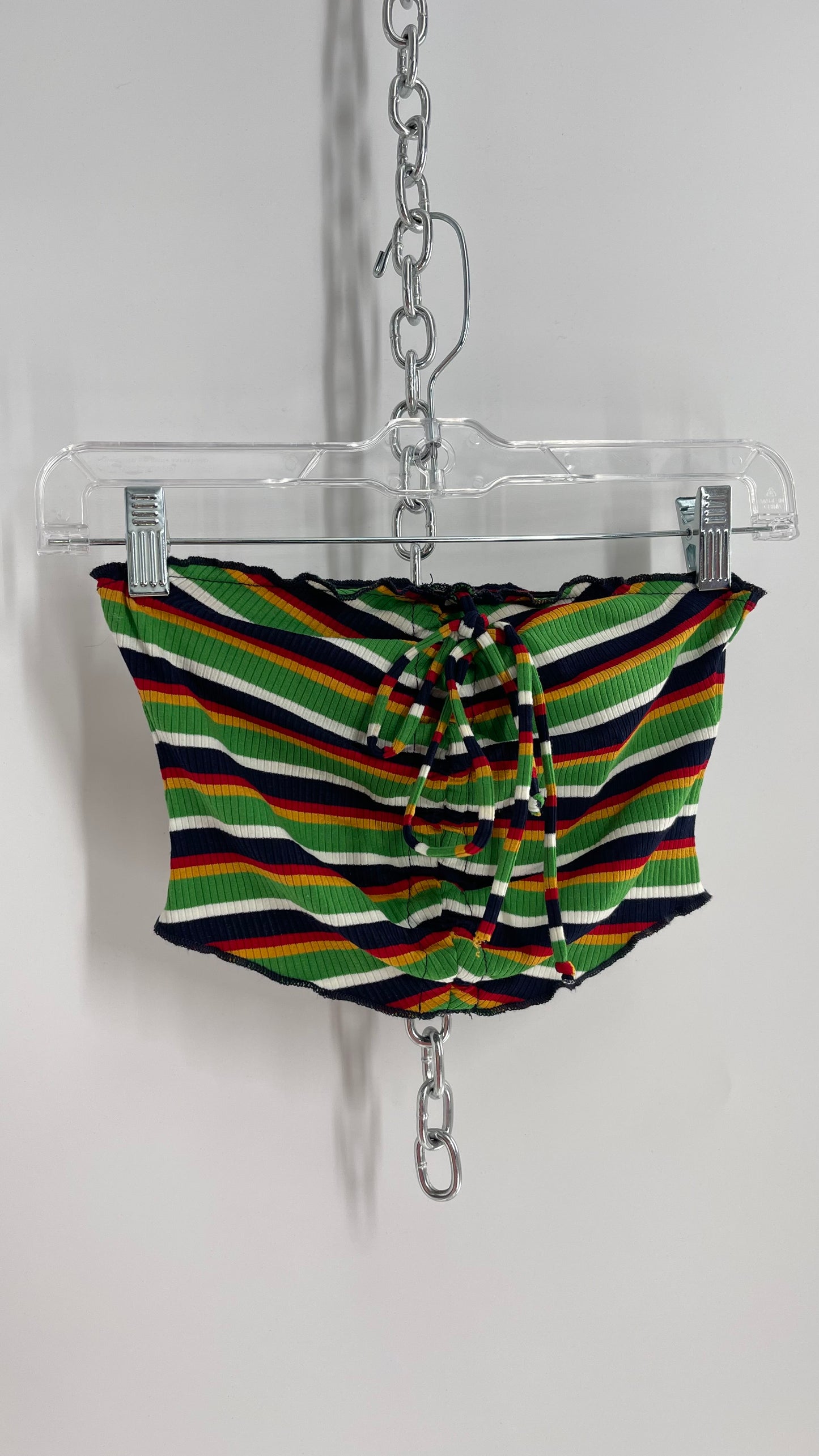 Urban Outfitters Striped Green Tube Top (Medium)