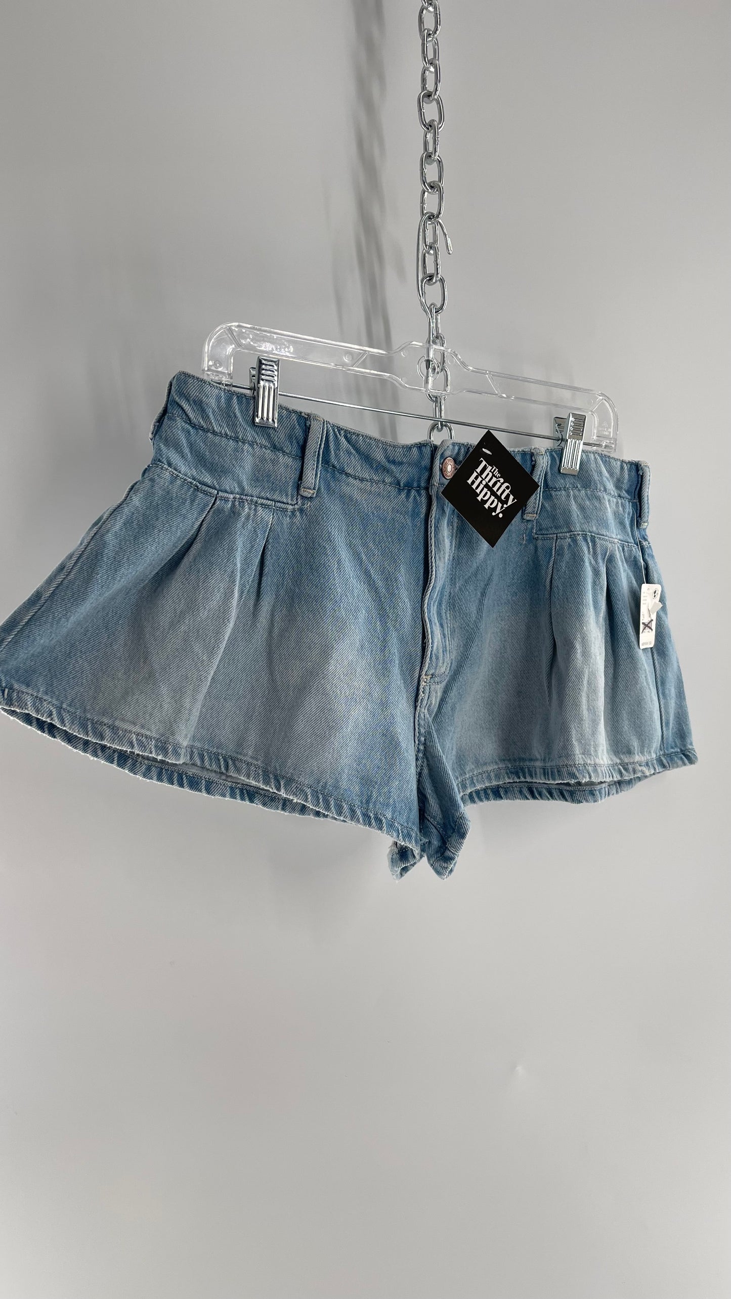 Free People Blue Bell Low Rise Pleated Short with Tags Attached (29)
