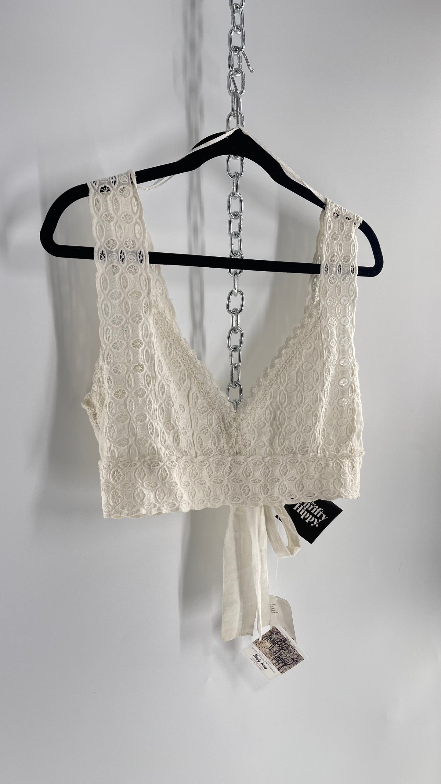 Urban Outfitters White Eyelet Lace Bustier with Tags Attached (Large)