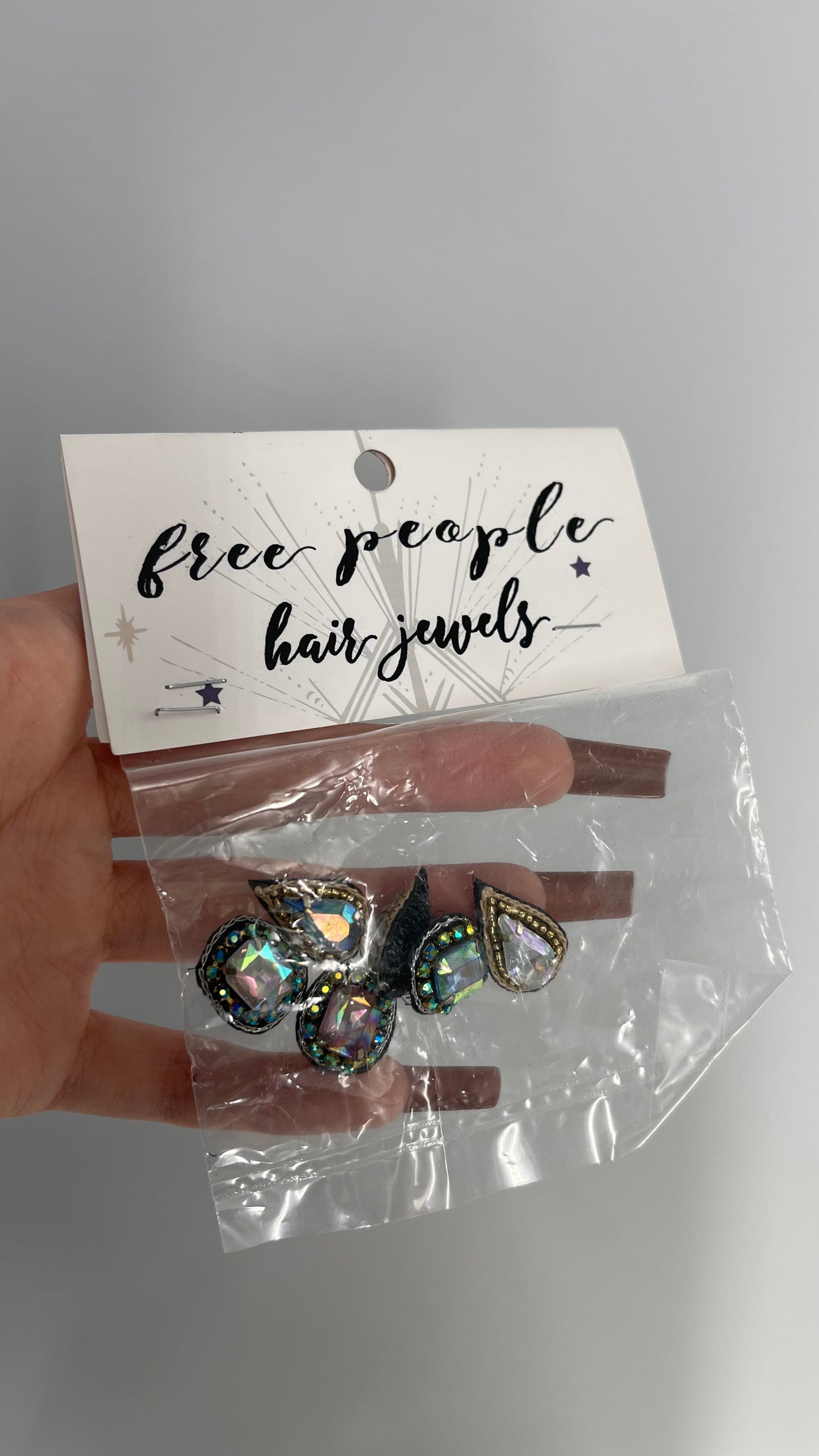 Free People Iridescent Velcro Hair Jewels