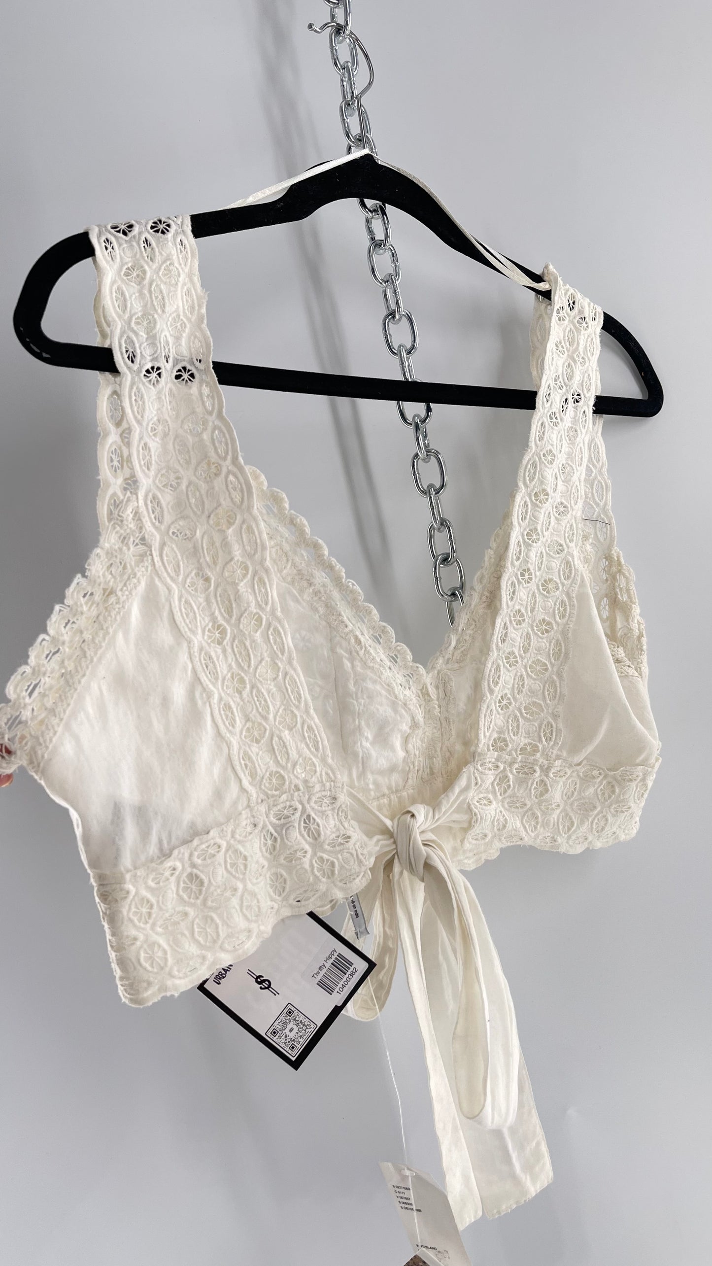 Urban Outfitters White Eyelet Lace Bustier with Tags Attached (Large)