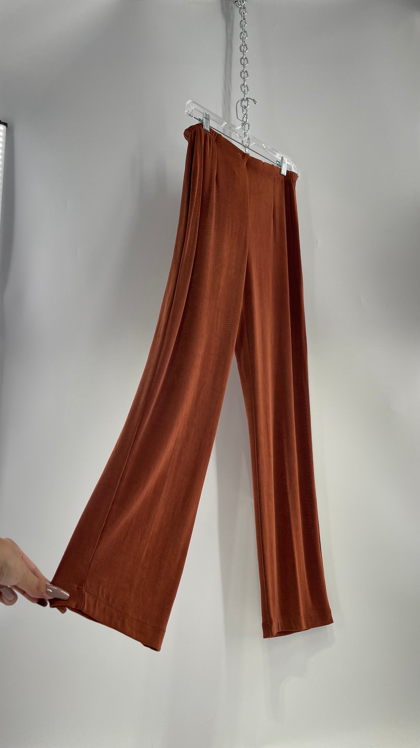 Deadstock Vintage CHICO’s Burnt Orange Terracotta Lounge Pants with Tags Attached (XL)