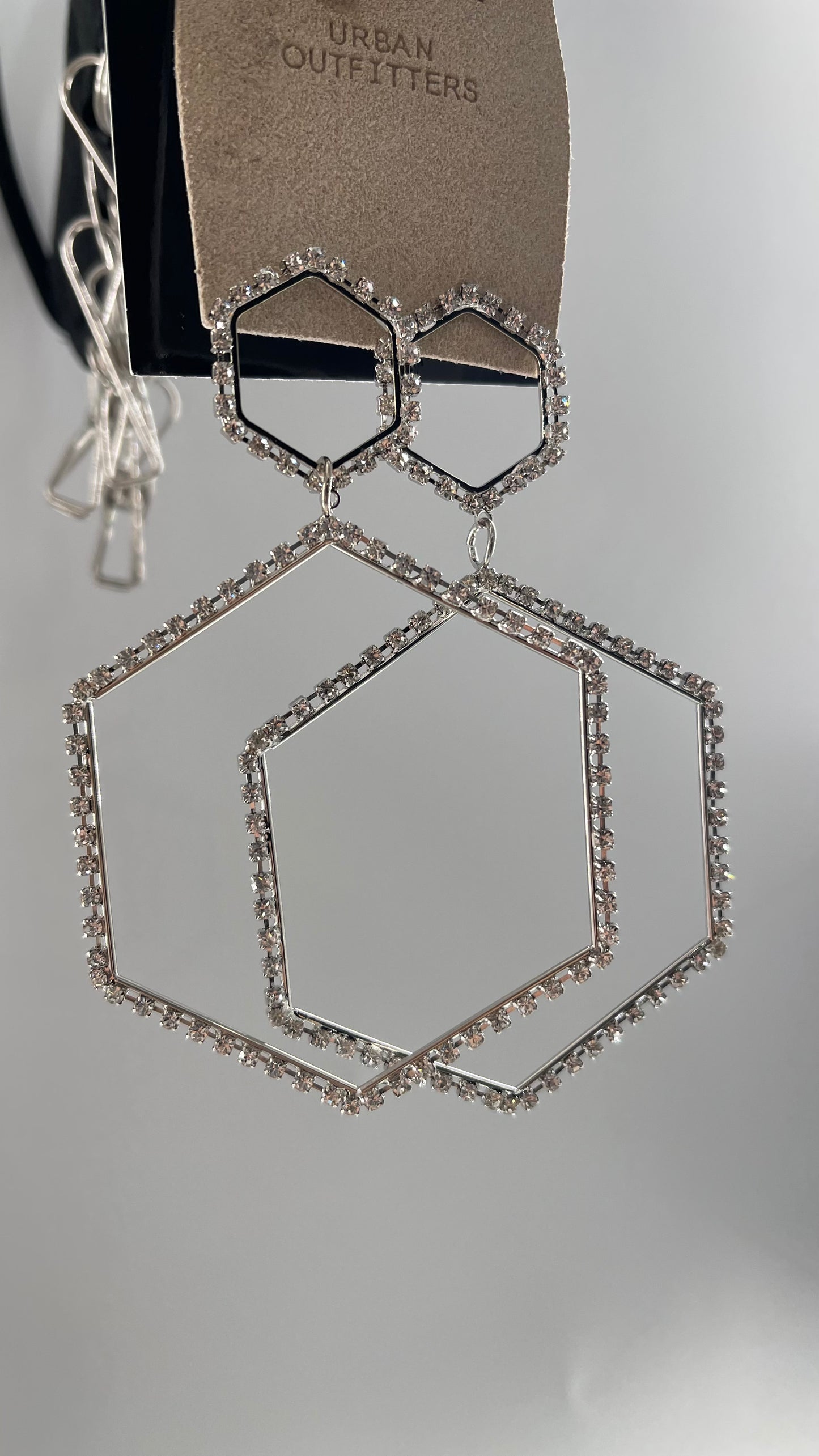 Urban Outfitters Crystal Hexagon Selena Statement Earing