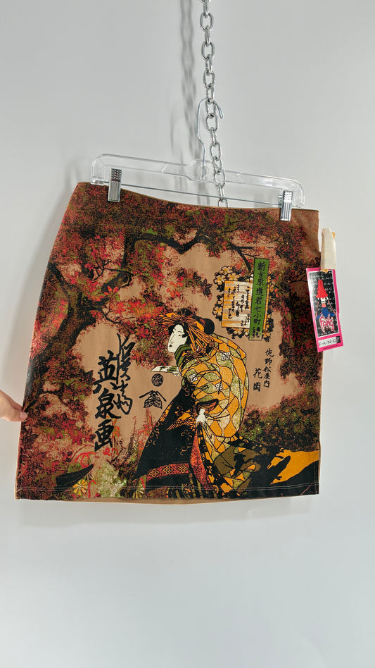 Deadstock Vintage FANG Graphic Glitter Skirt (Large)