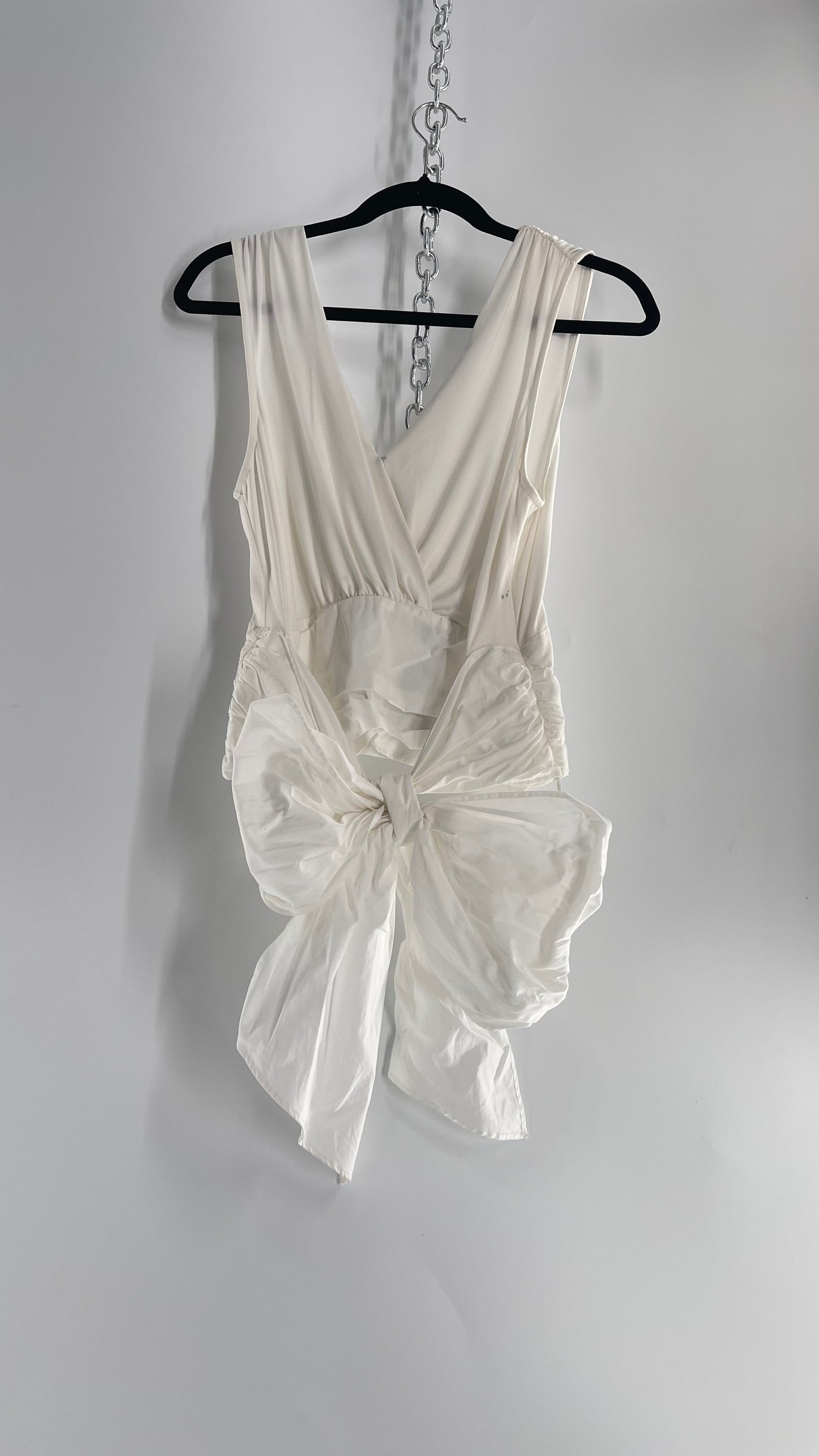 Sunday in Brooklyn Anthropologie White Wrap Around Tie Up Tank (Medium)