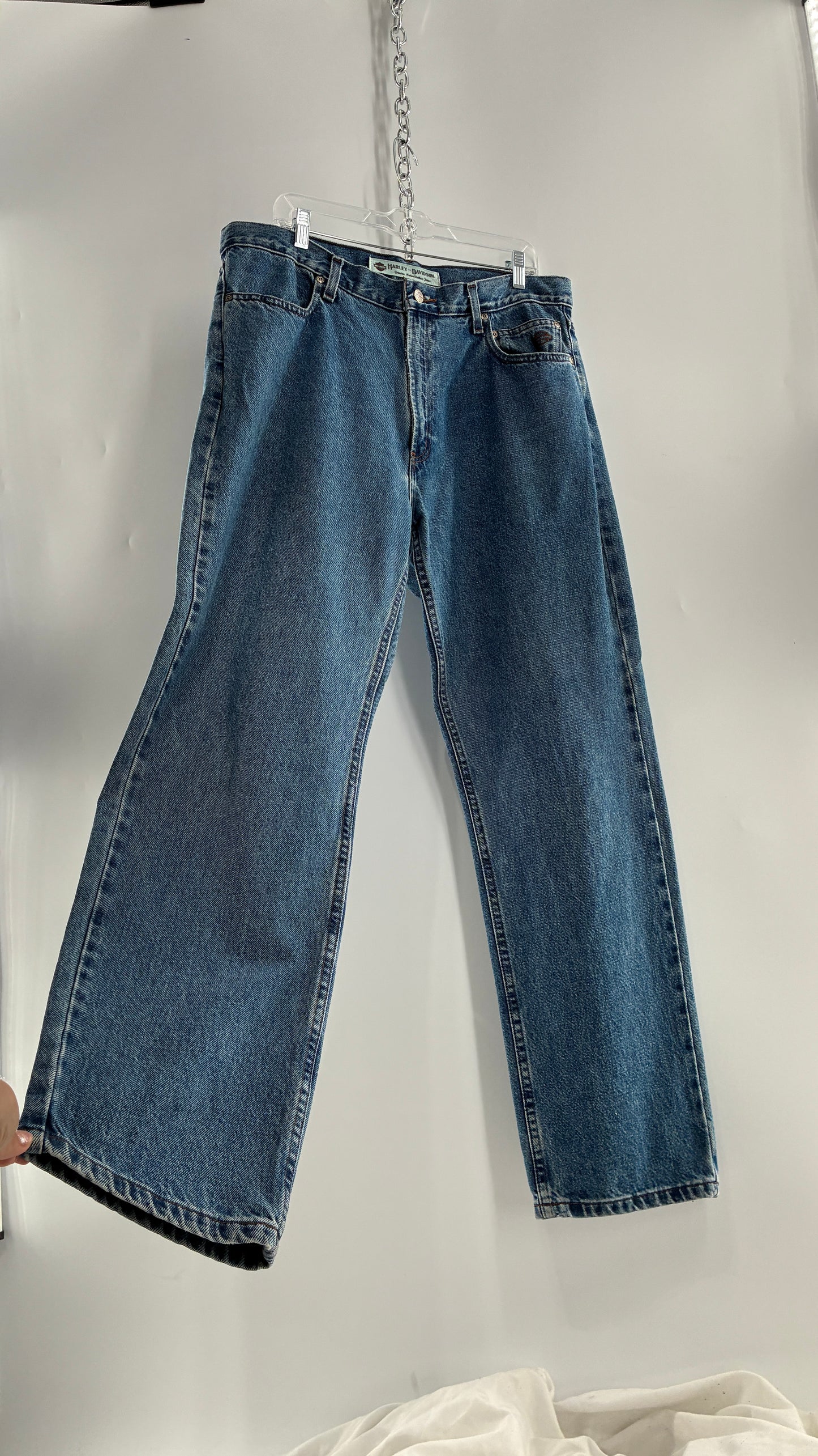 Vintage Harley Davidson Unisex Straight Leg Jeans (36x32)