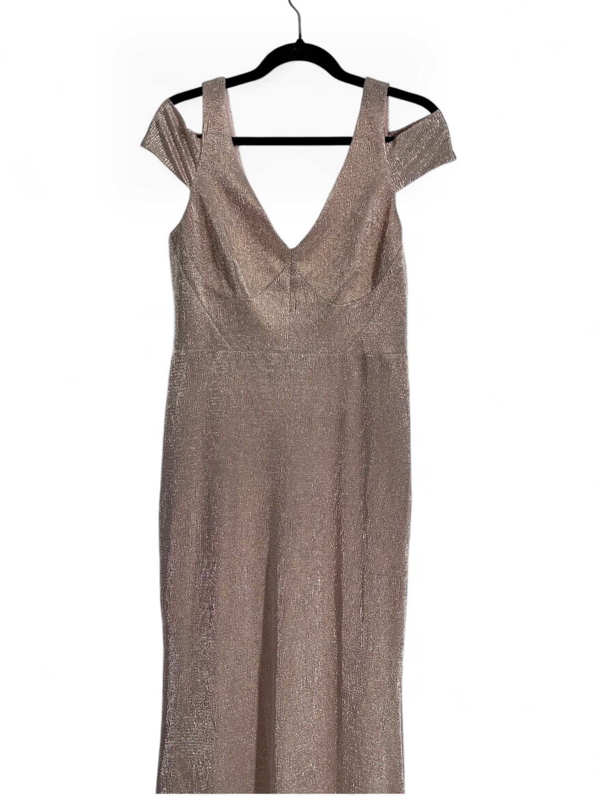 CALVIN KLEIN Nudish Pink Shimmer Sheen Mermaid Dress (10)