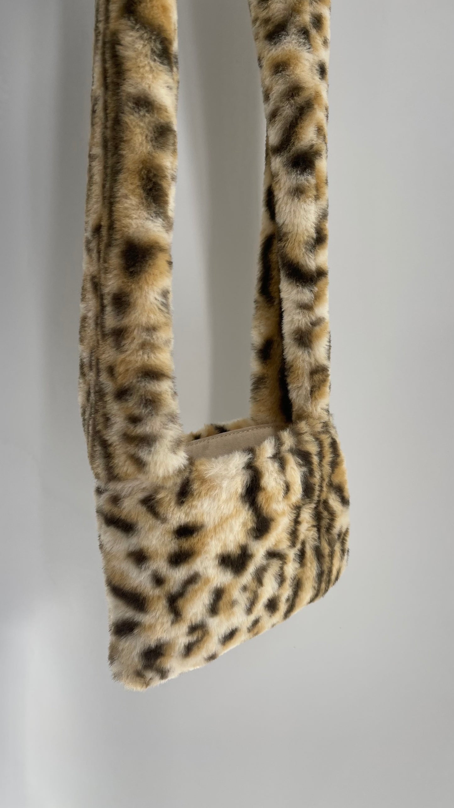 Fluffy Cheetah Mini Purse