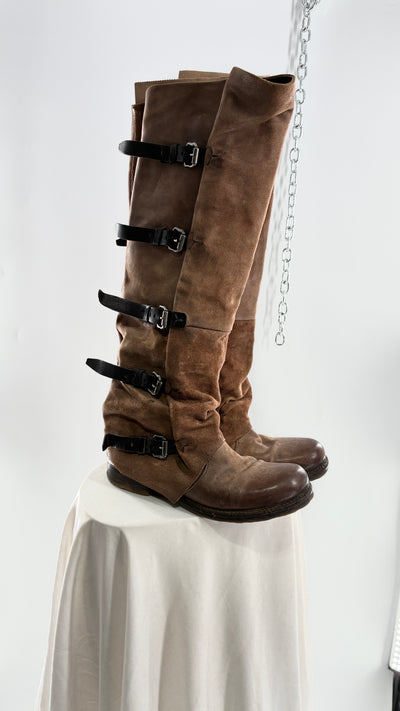 Tatum Over the Knee AS98 Distressed Worn Boots (41)