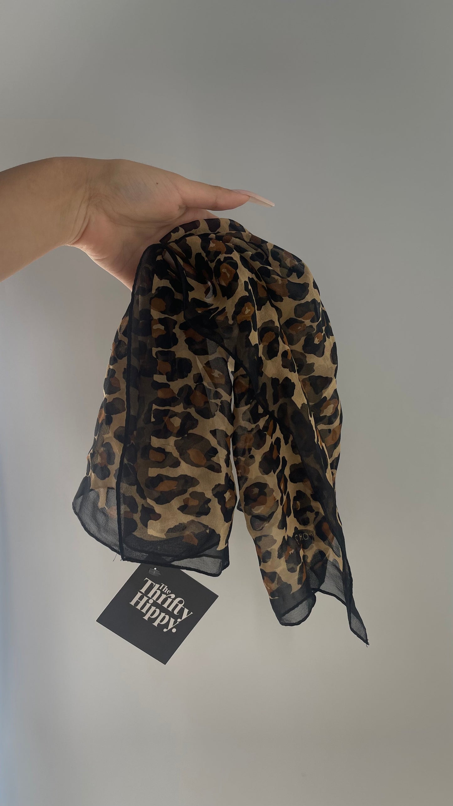 Vintage Cheetah Printed Scarf