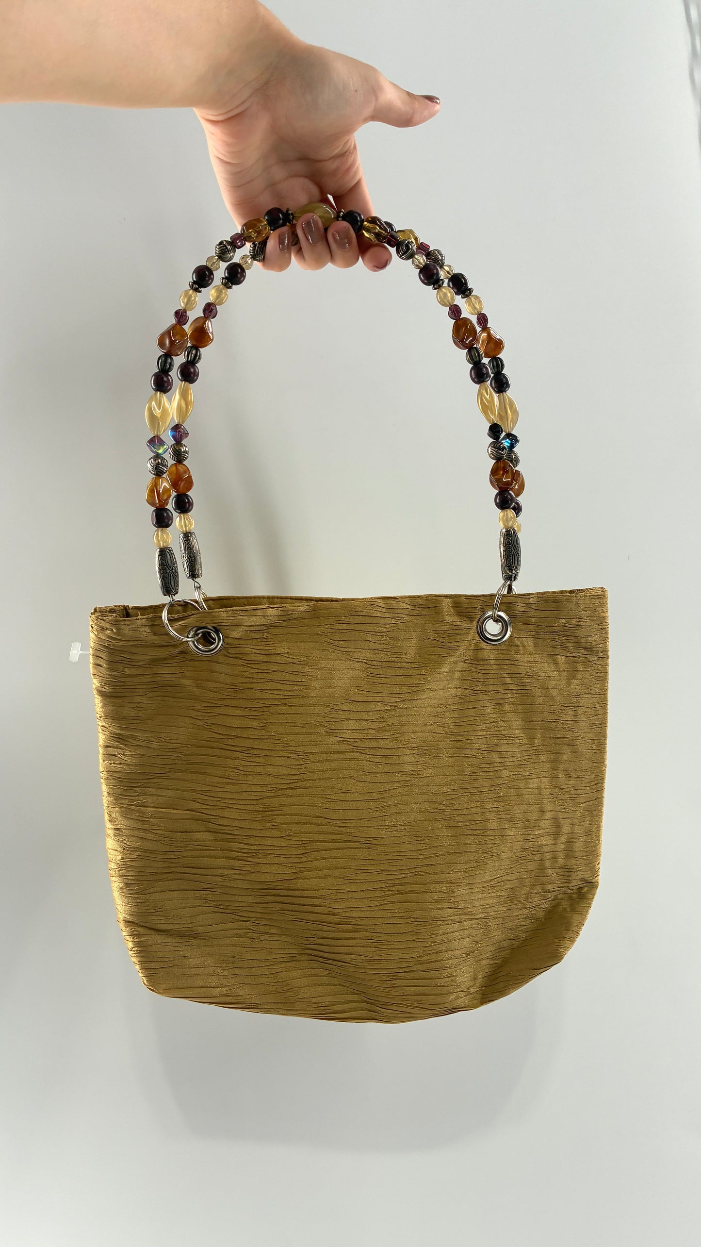 Vintage Purse with Iridescent Beaded Handle