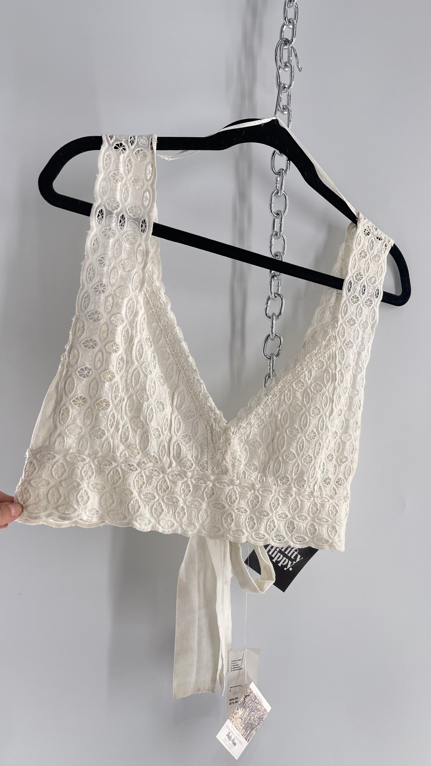 Urban Outfitters White Eyelet Lace Bustier with Tags Attached (Large)