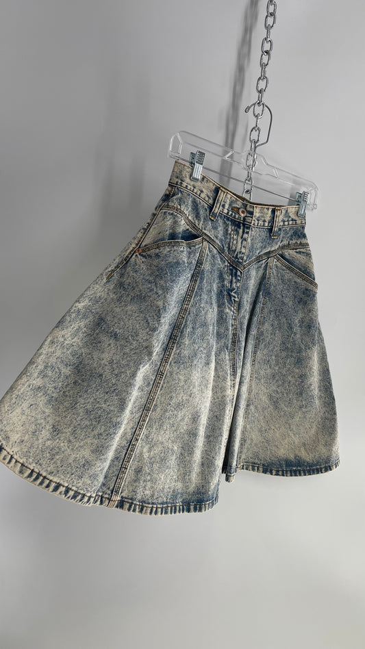 Vintage Union Bay Acid Wash Circle Skirt  (3)