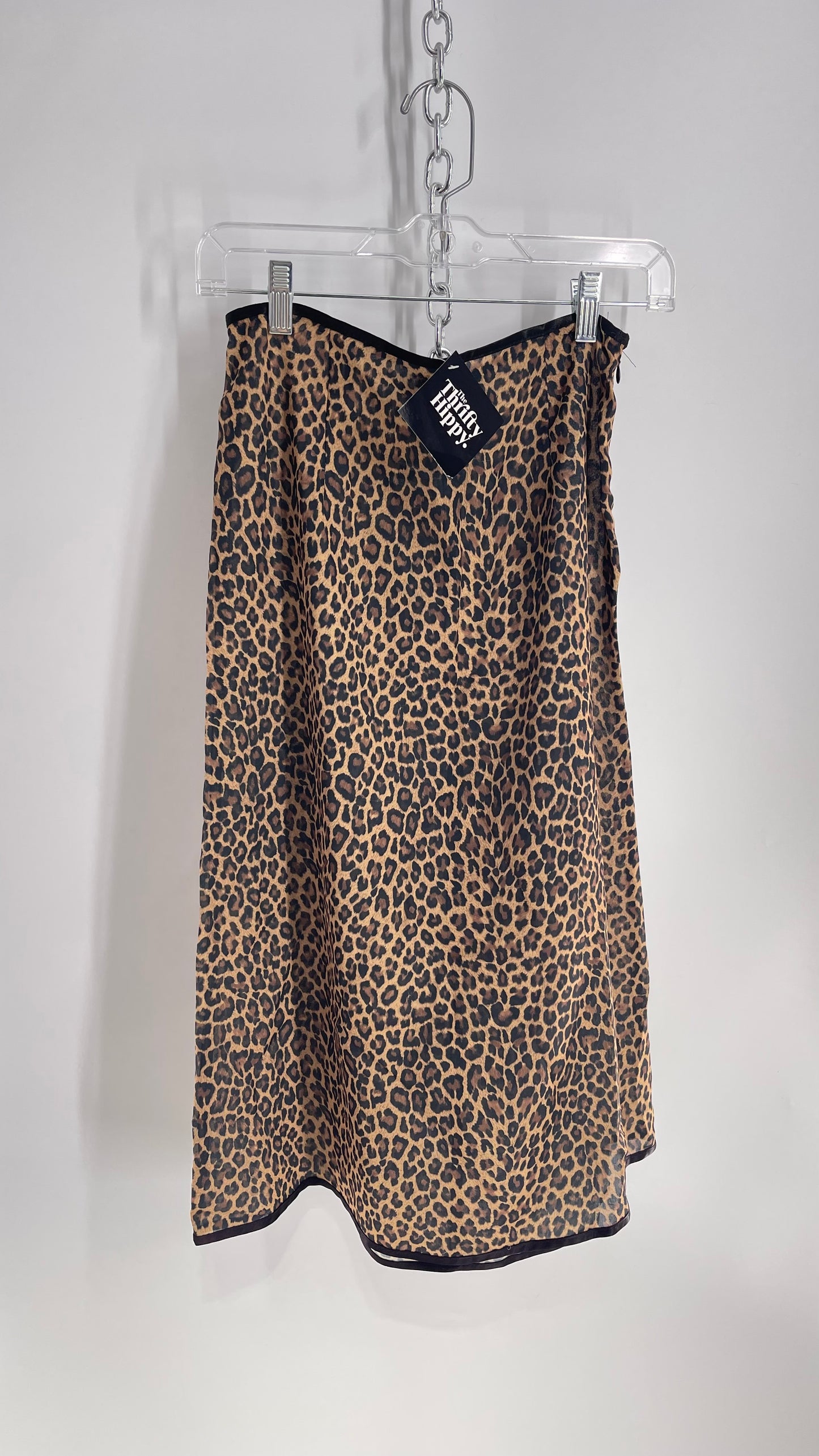 GODDESS 1990s Vintage Cheetah Low Waisted Skirt (Small)