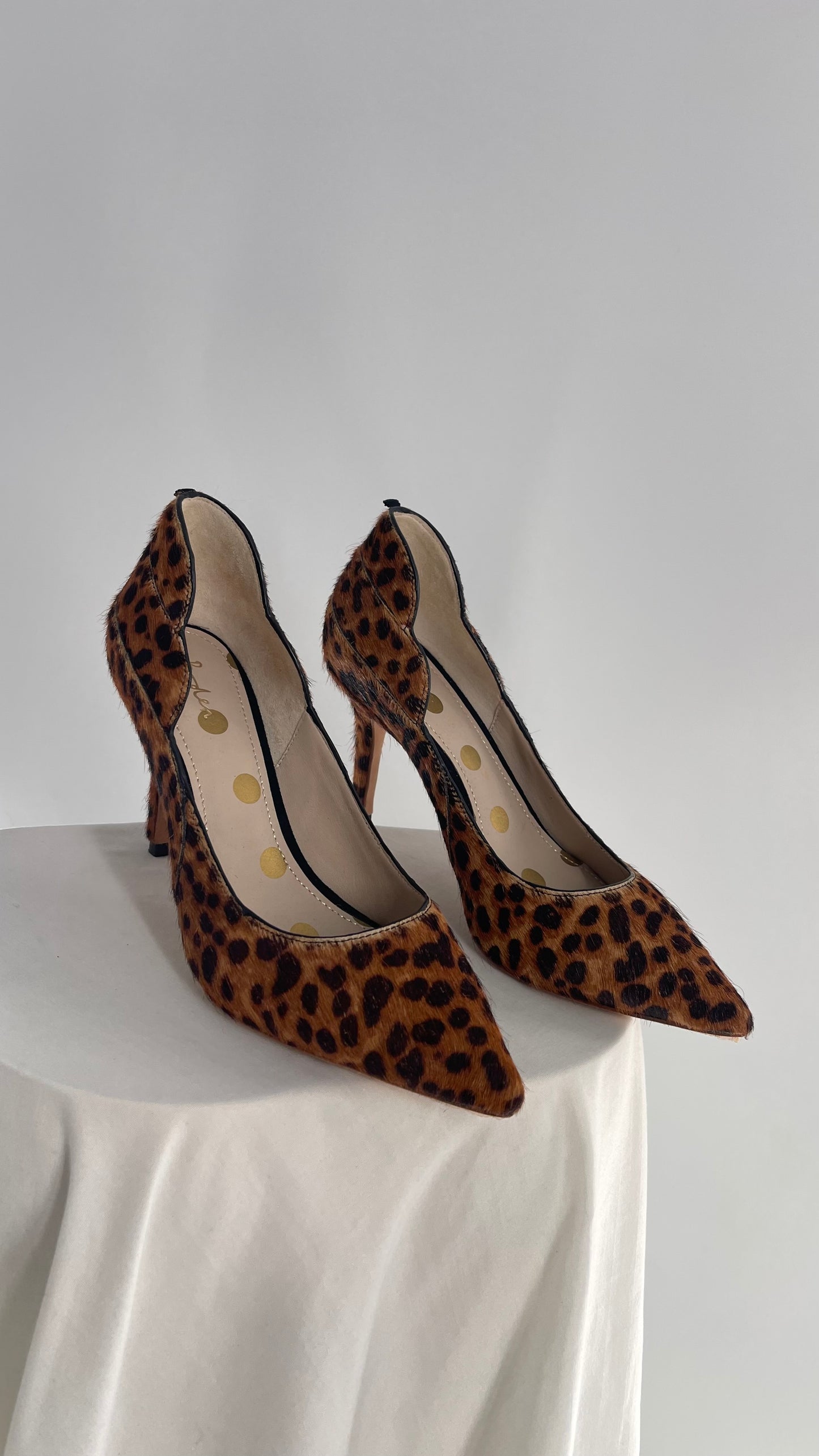 Boden Pony/Cow Hair Cheetah Patterned Pointed Heel (37.5)