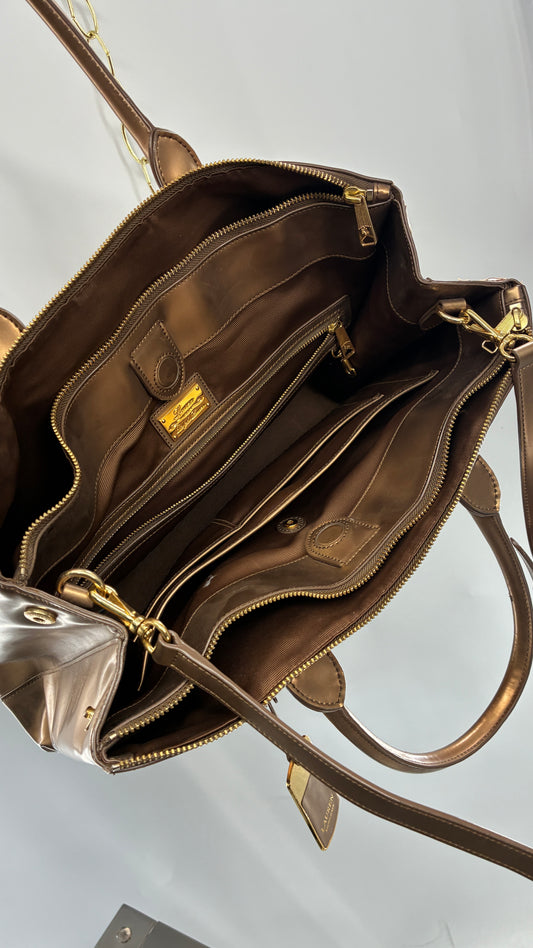 Vintage RALPH LAUREN Bronze Convertible Bag