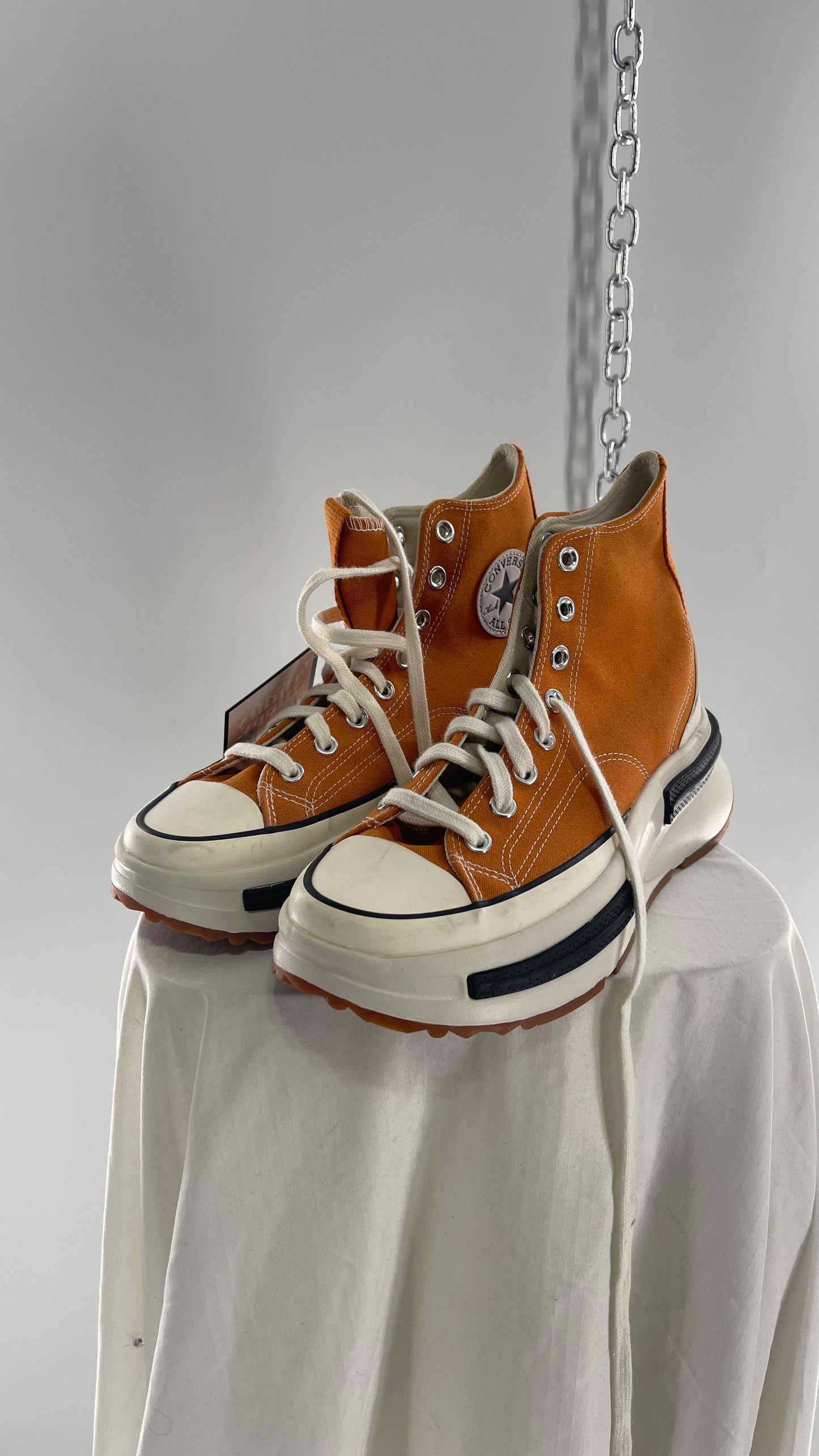 Converse All Stars Run Star Legacy CX Orange Platform Sneaker (9.5)