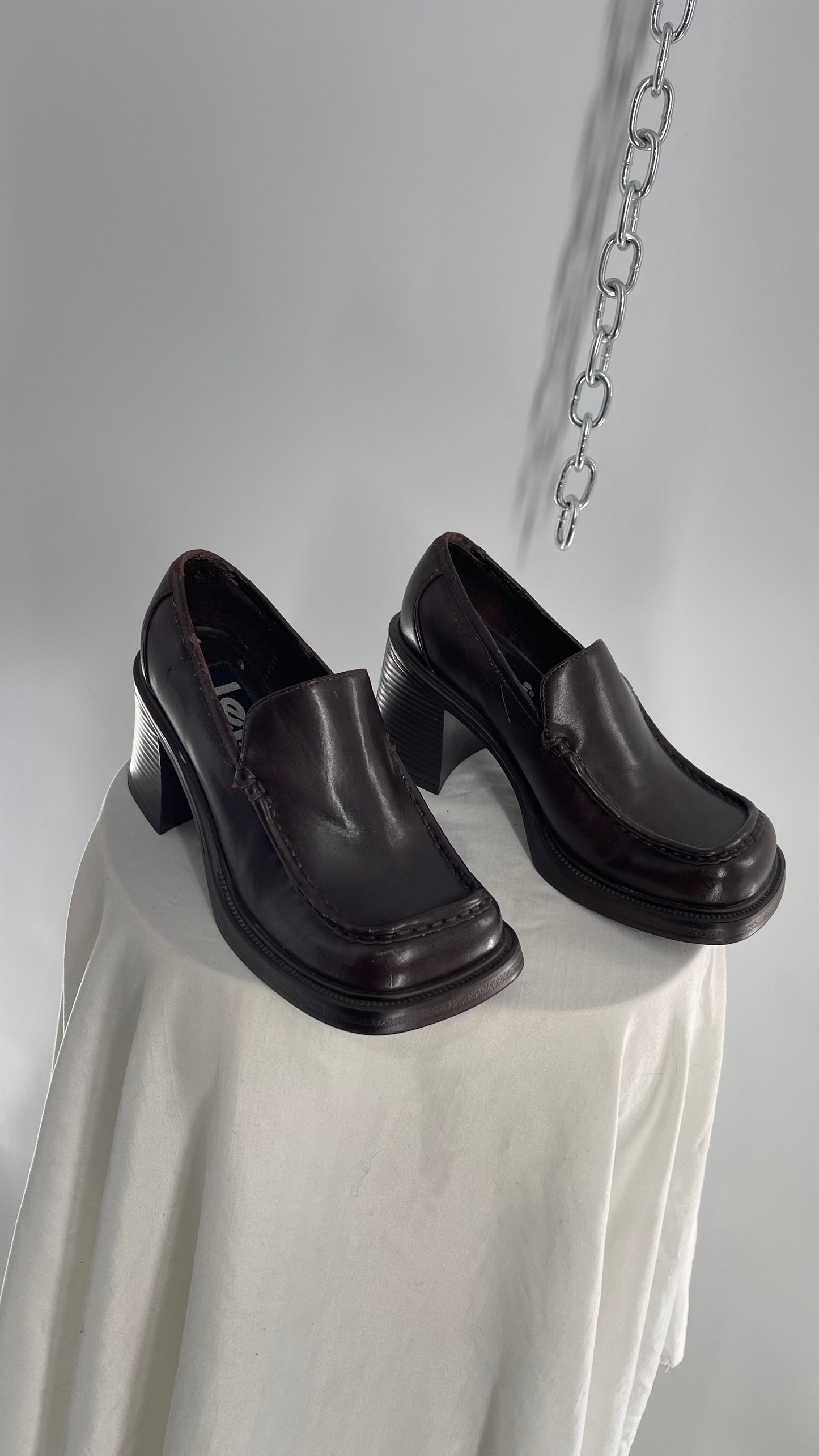 l.e.i Vintage Square Toe Chunky Heel Oxfords (5)