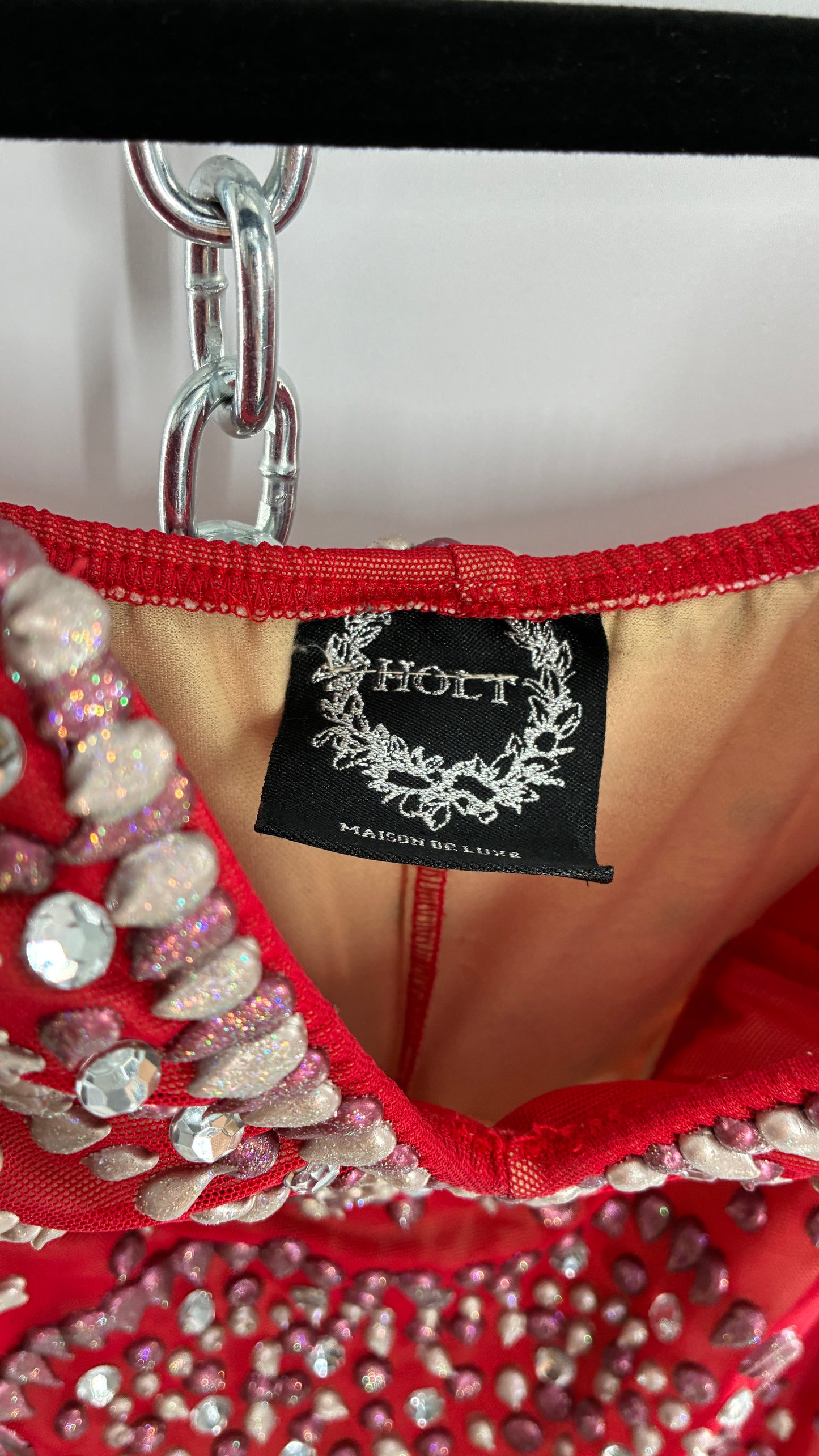 Vintage HOLT Hand Painted in MIAMI Mesh Mini Dress with Wired Corset Bust (XS)