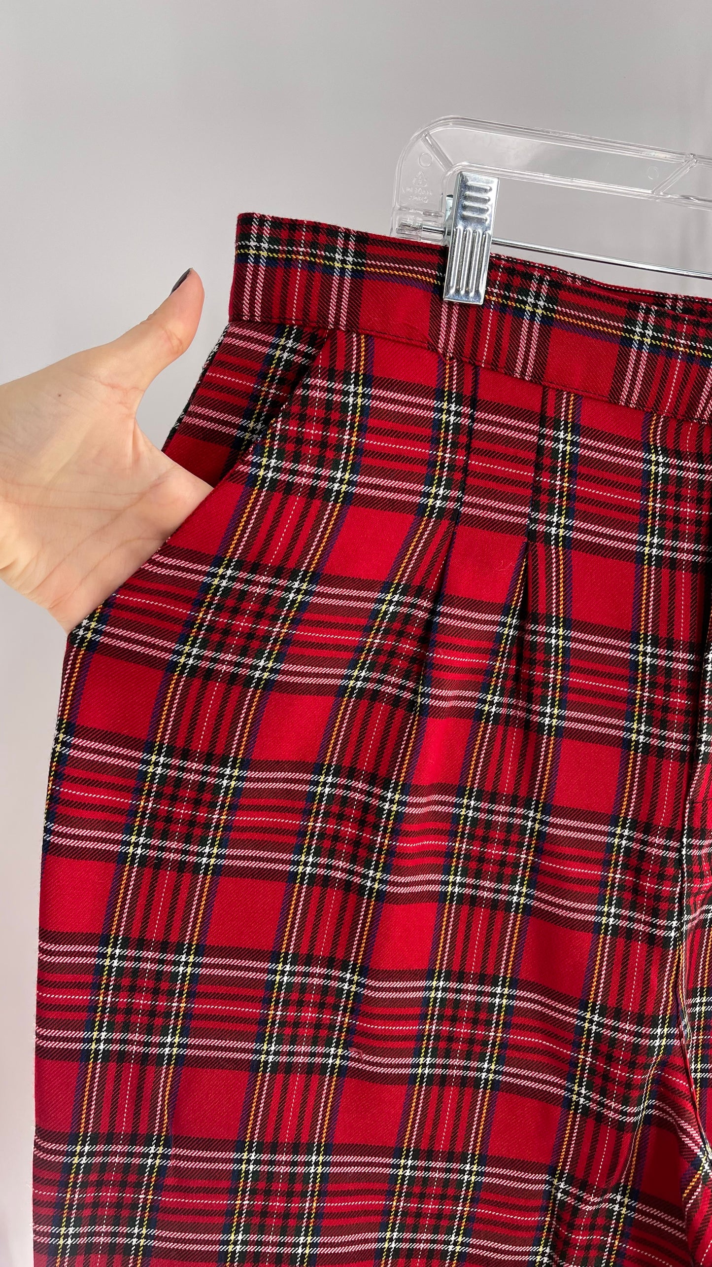 Urban Renewal Red Holiday/Christmas Plaid Trouser with Pockets (Large)