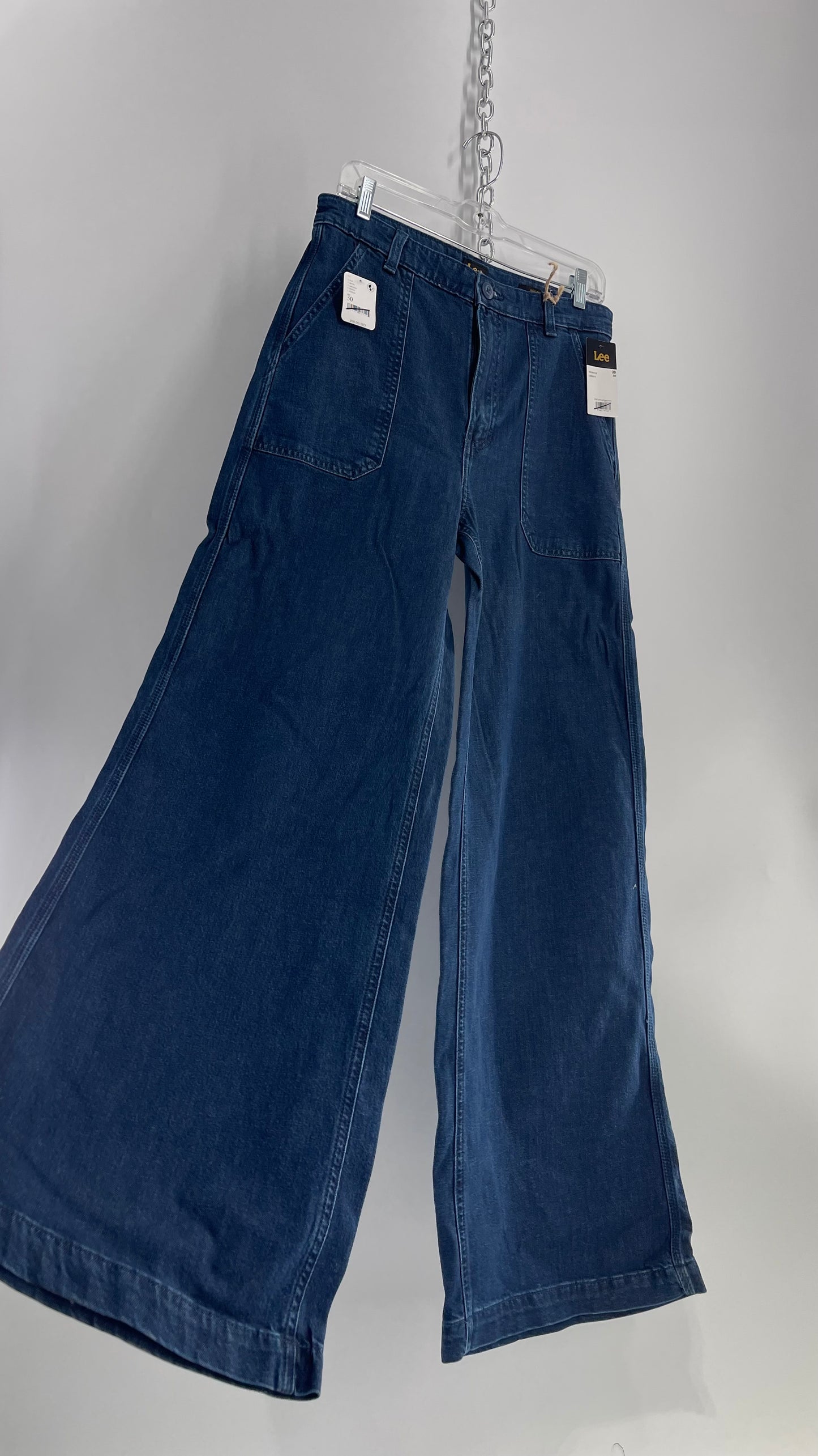 Lee X Free People Medium Wash High Rise Wide Leg Jeans with Tags Attached (30)