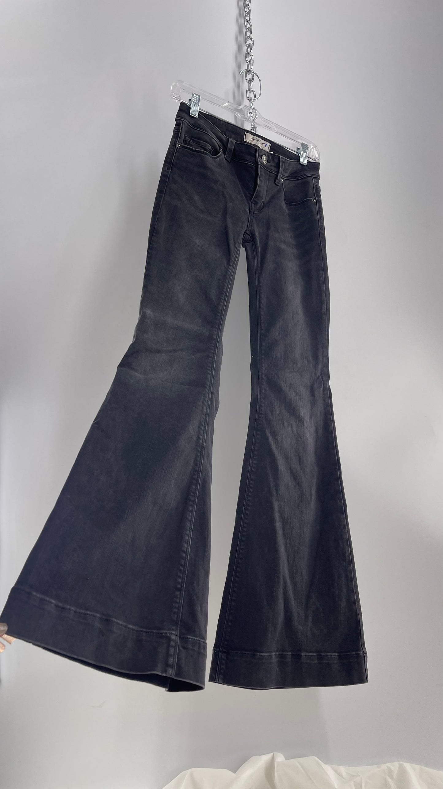 Free People Charcoal Grey Denim Flare (25)