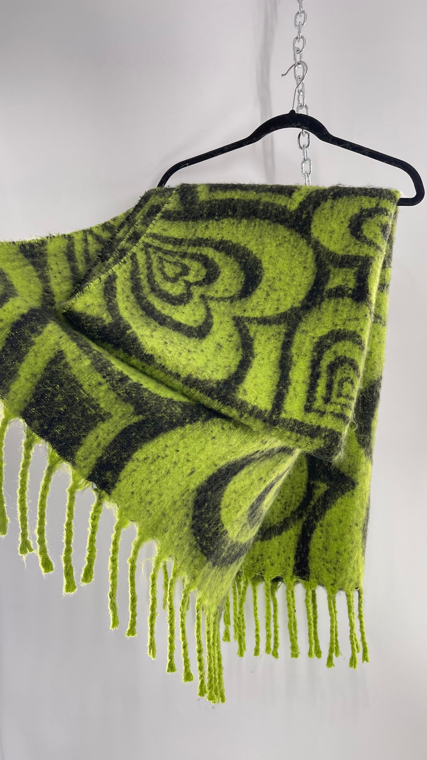 Free People Green All the Feels Heart Throb Scarf