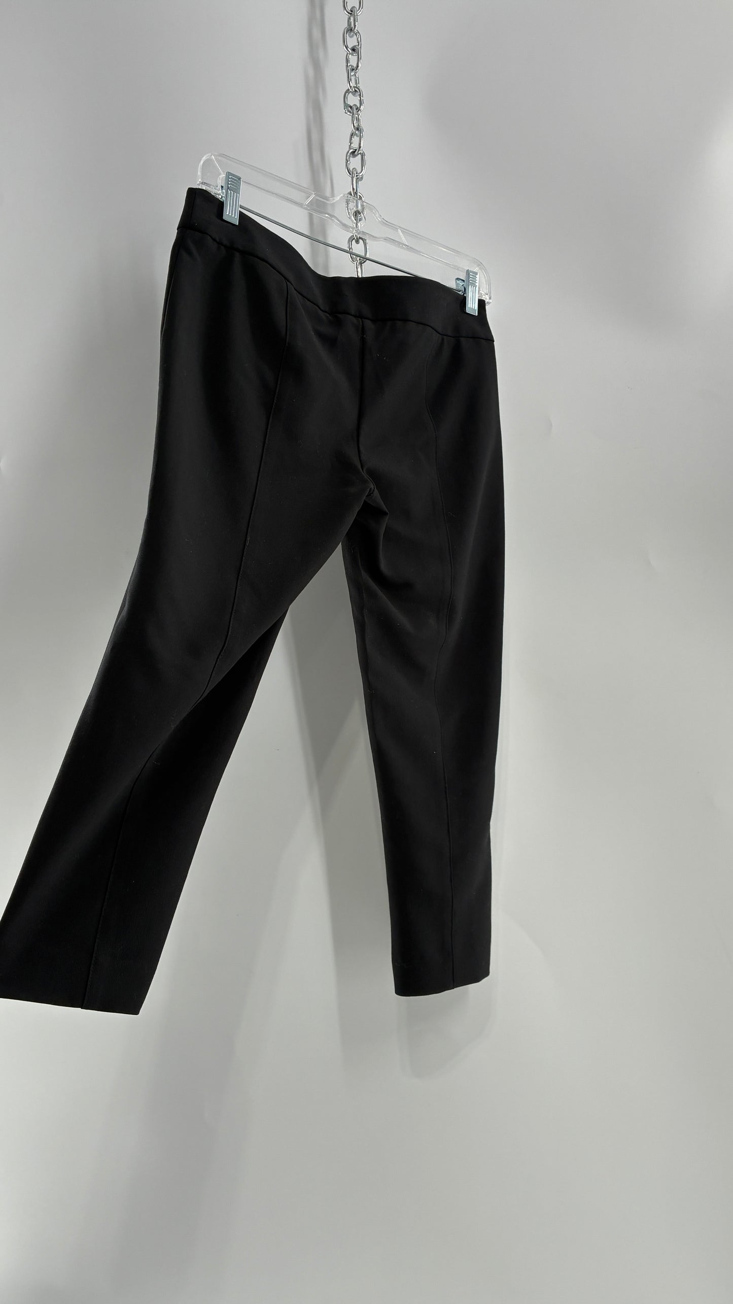 Vintage BEBE Low Waisted Black Pleated Capris with Zipper Detailing (0)