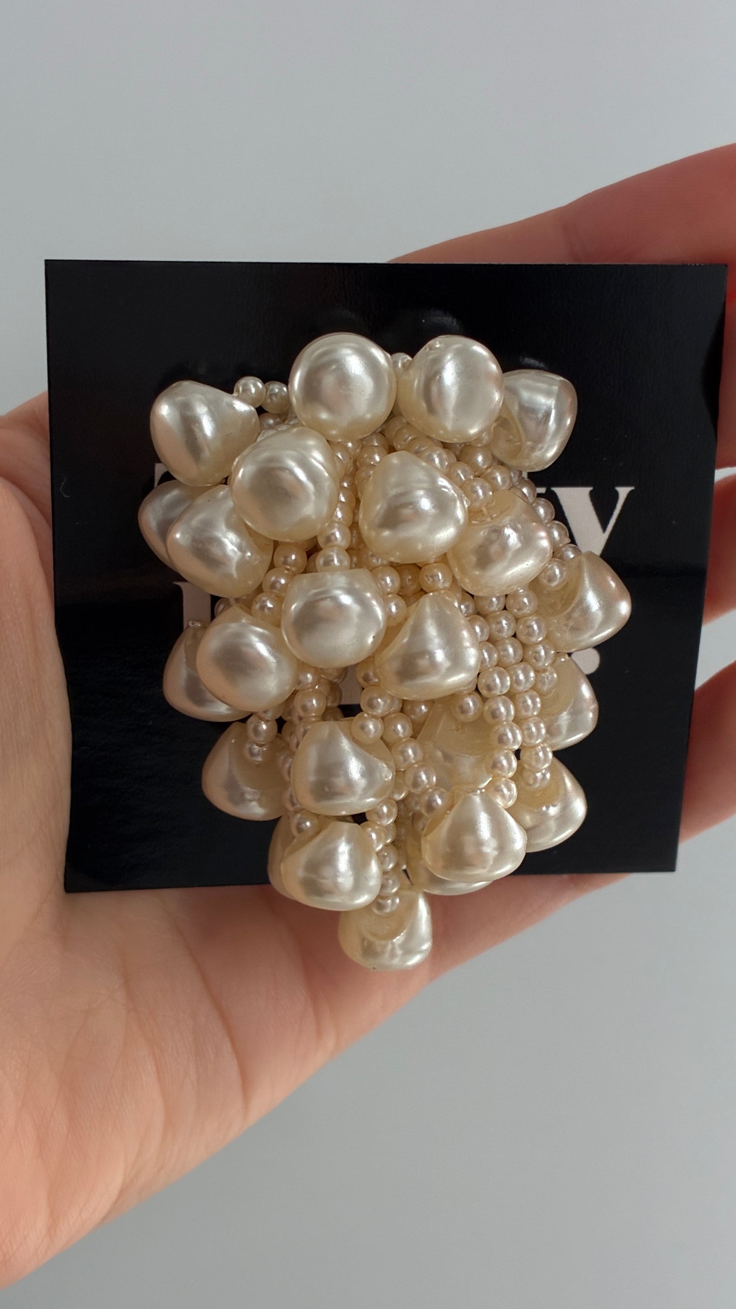 Vintage Pearl Cluster Statement Earring/Pin (1/1)