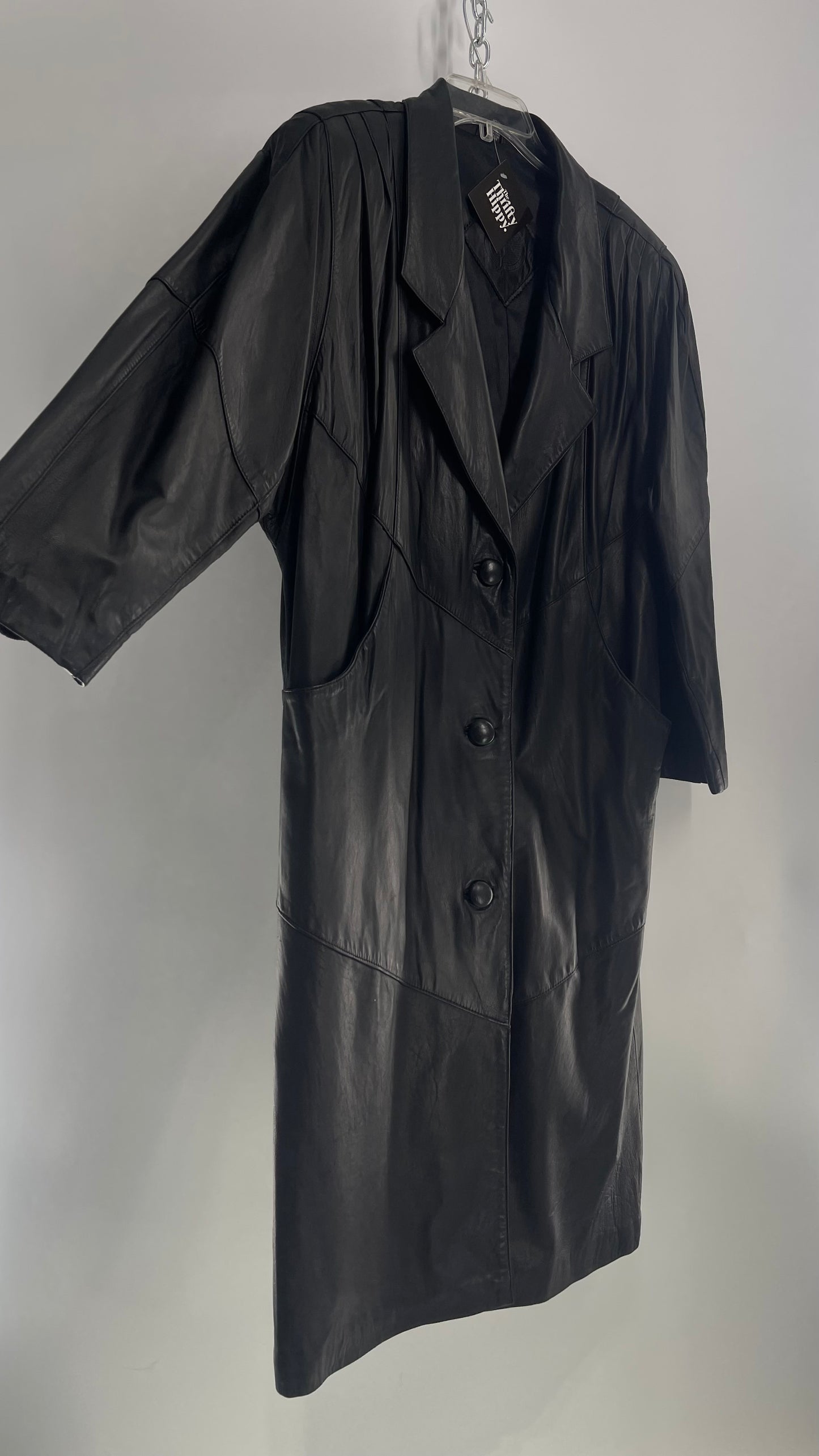 Vintage Jacqueline Ferrar Soft Leather Duster Coat (Large Petite)