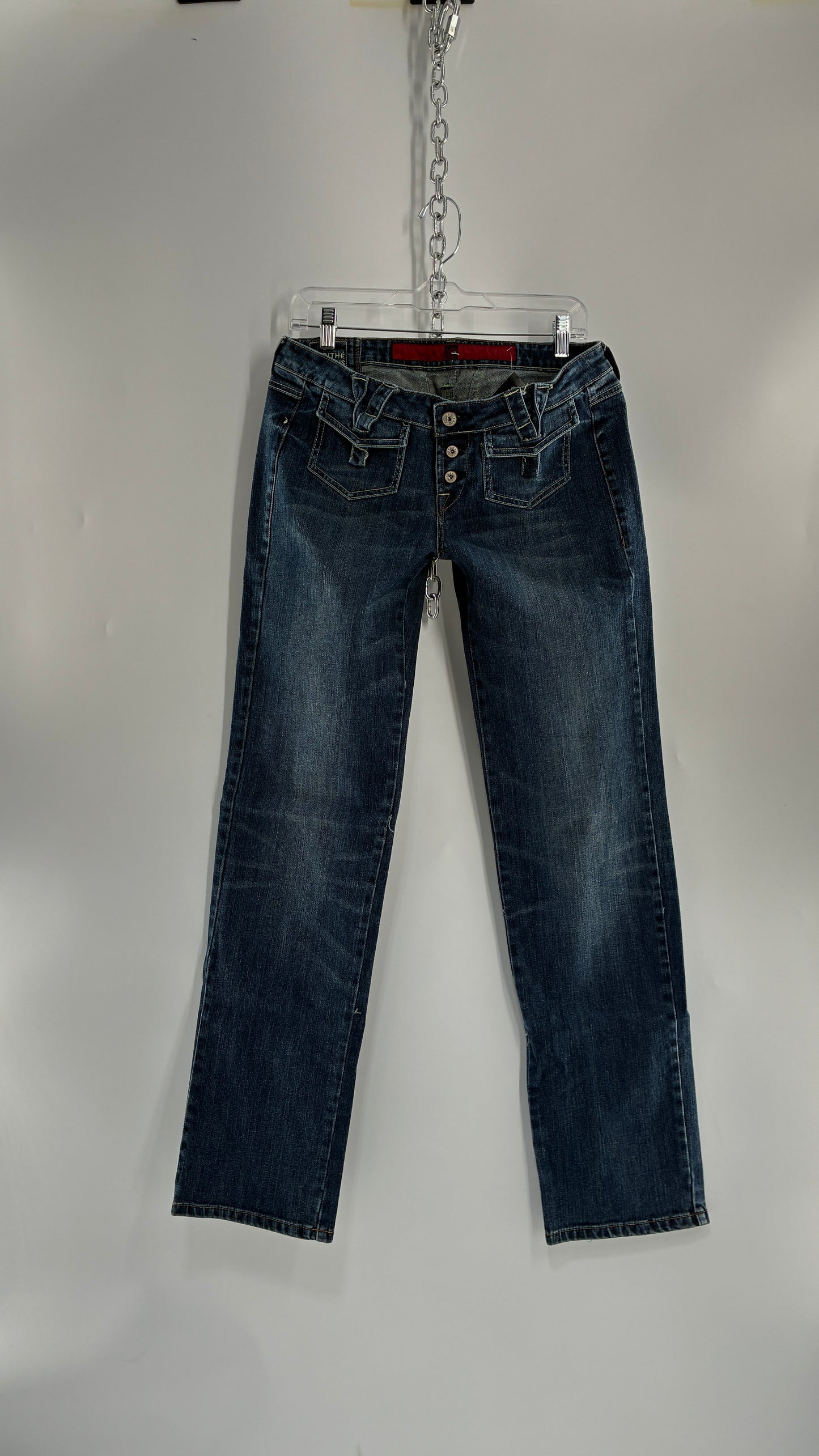 Vintage MARITHÉ FRANCOIS GIRBAUD Medium Wash Jeans with Hip Pocket Details (30)