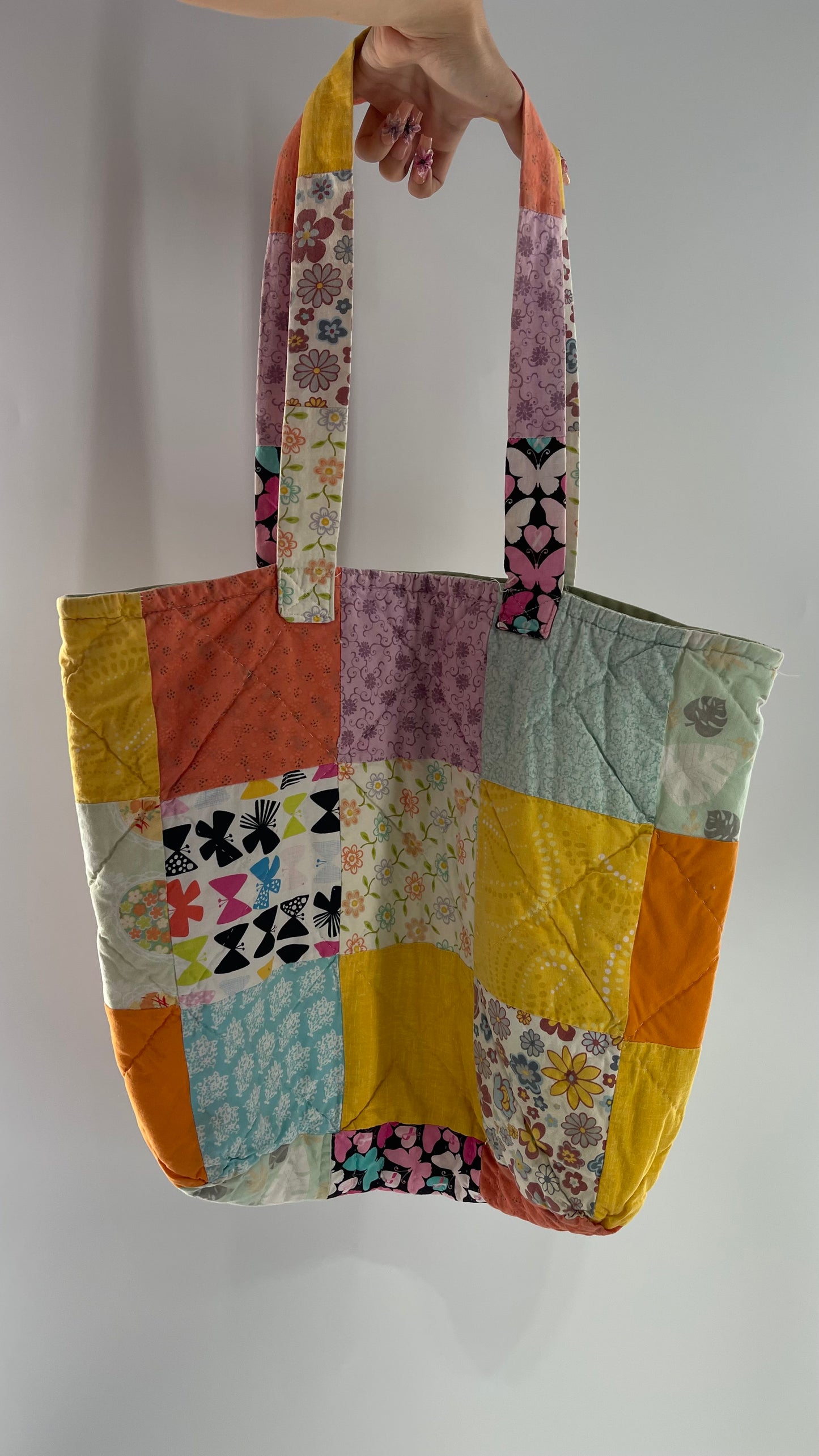 Vintage Handmade Quilted Patchwork Purse/Tote