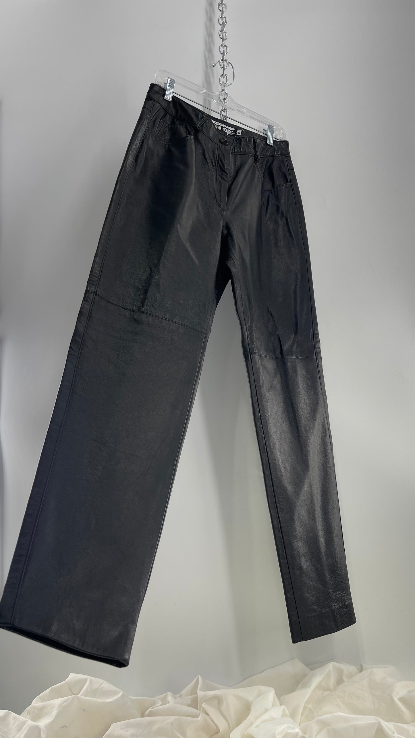 Vintage J. Percy for Marvin Richards Black Leather Pants (12)