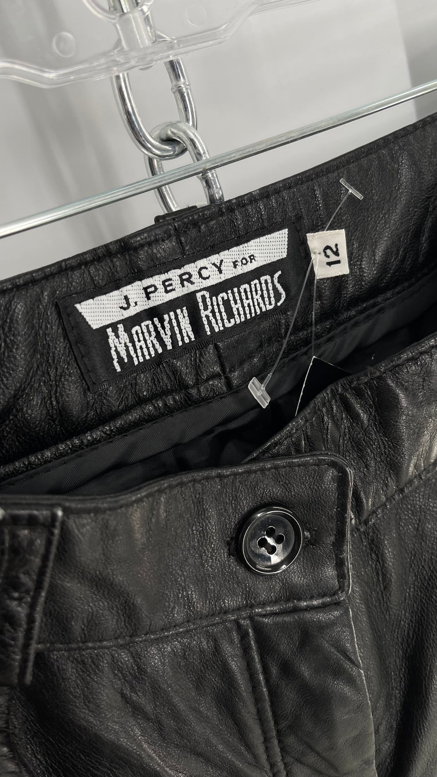 Vintage J. Percy for Marvin Richards Black Leather Pants (12)