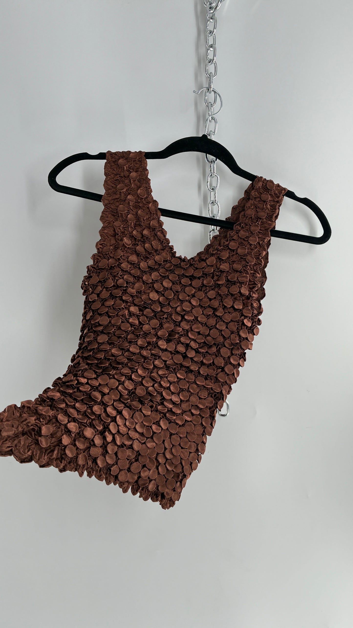 Vintage 1990s Brown Textured Popcorn Camisole (OS)