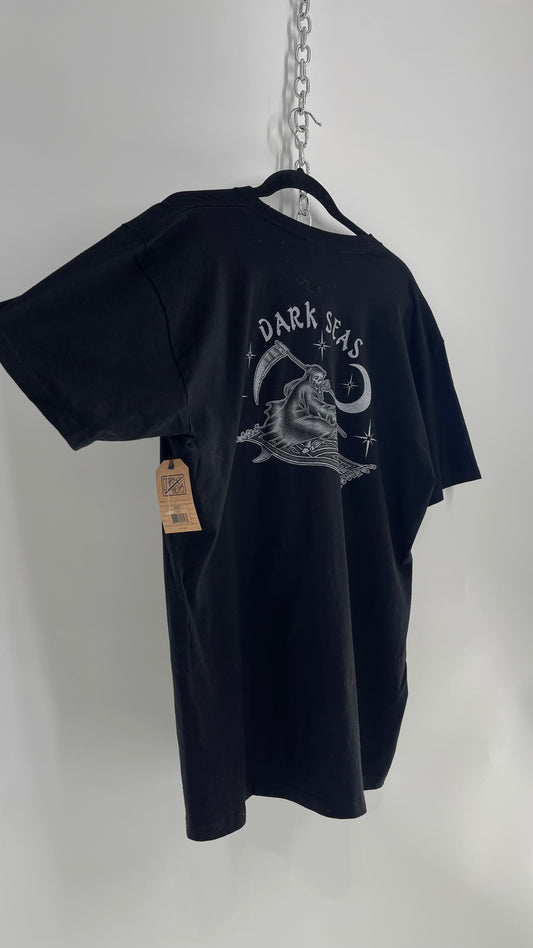 Dark Seas Black Men’s Grim Reaper T Shirt with Tags Attached (XL)