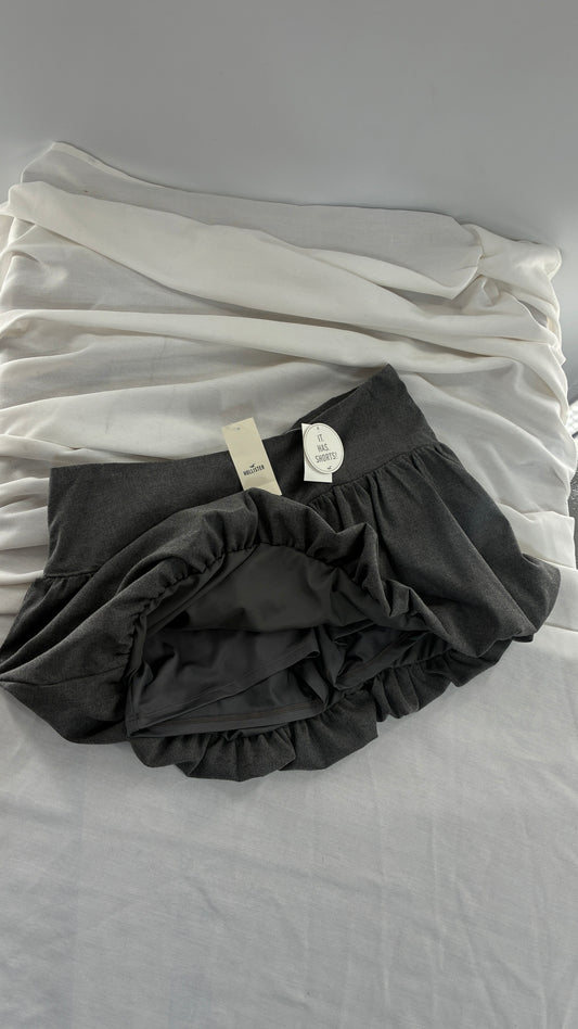 HOLLISTER Grey Bubble Hem Minu Skirt with Tags Attached  (Medium)