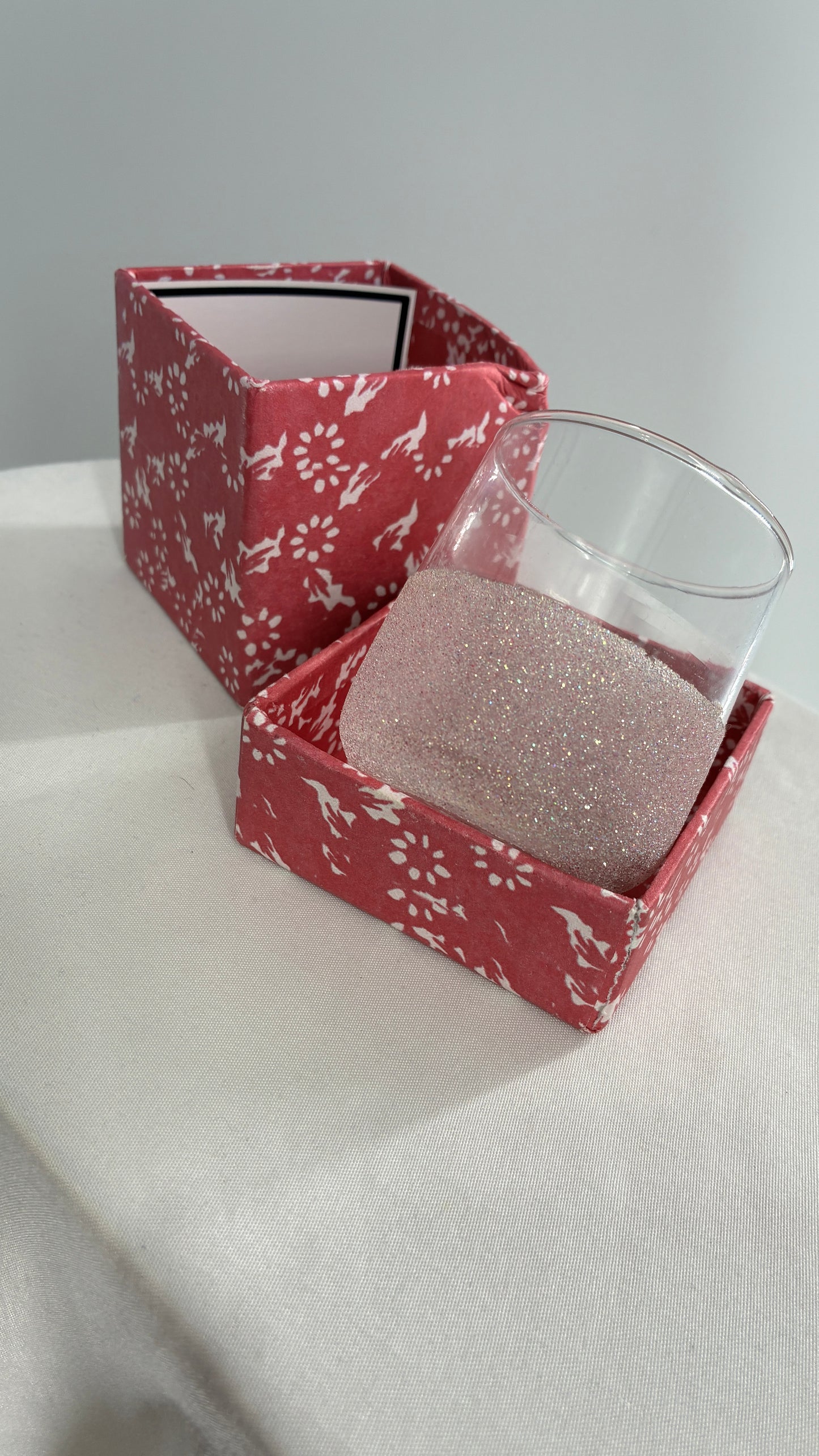 Free People Candle Holder or Small Glass Dipped in Glitter