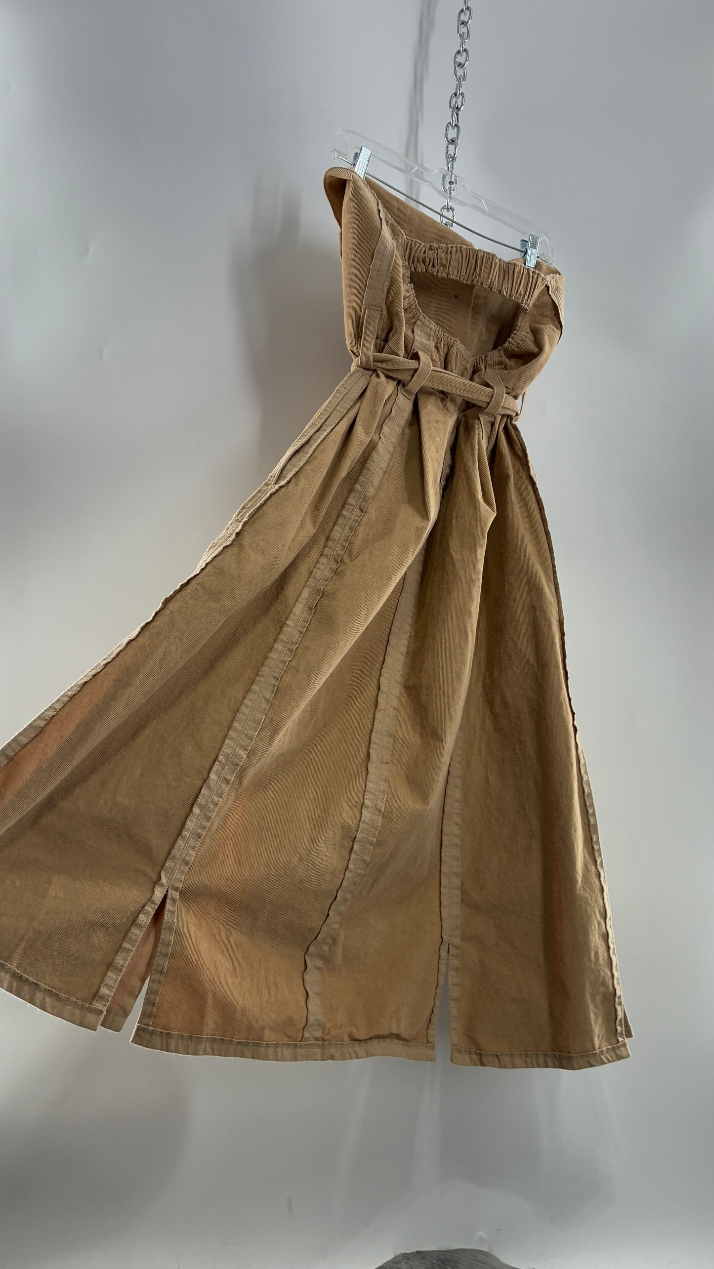 Vintage Corduroy Trench Coat Style Dress (Medium)