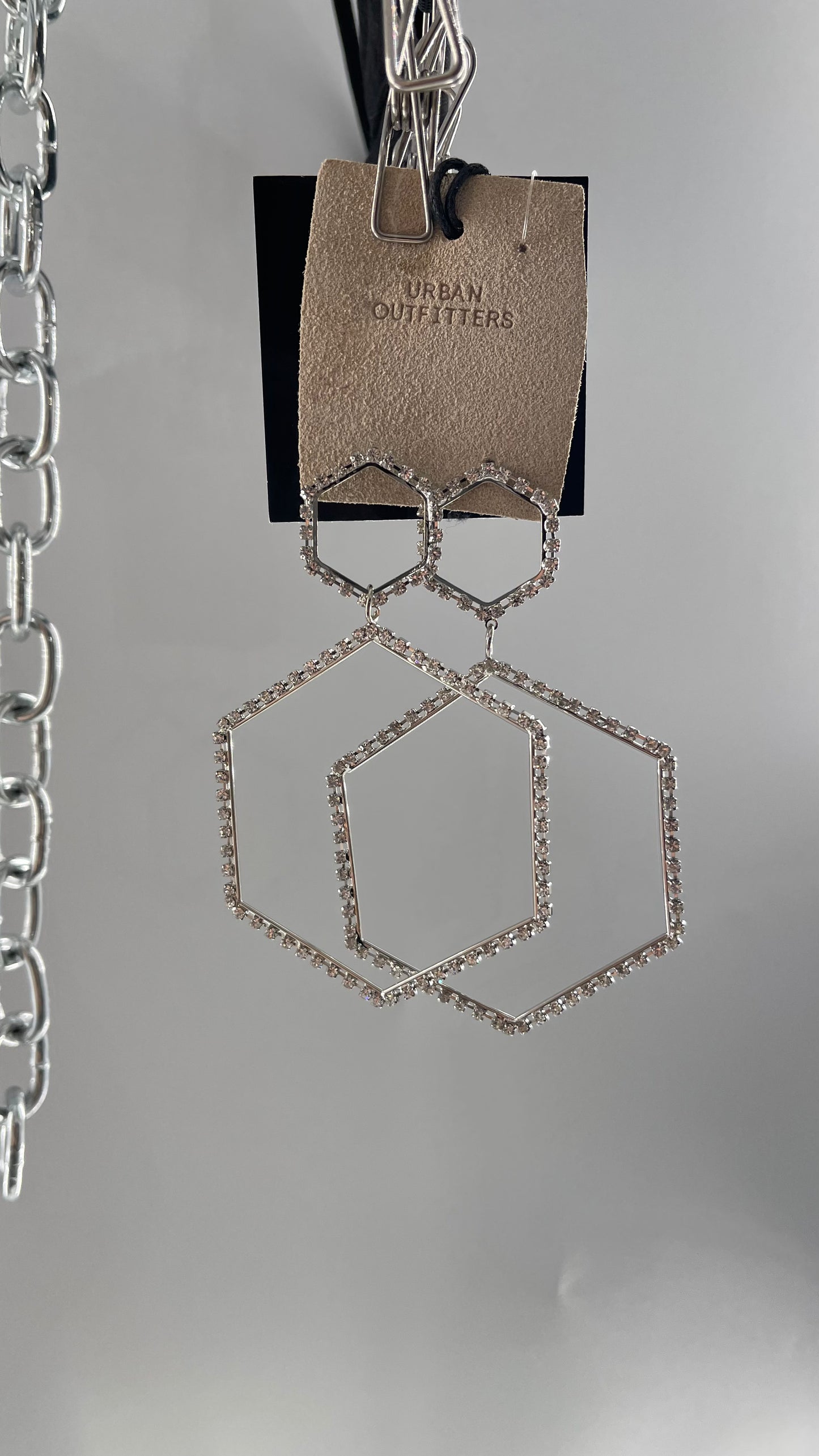Urban Outfitters Crystal Hexagon Selena Statement Earing